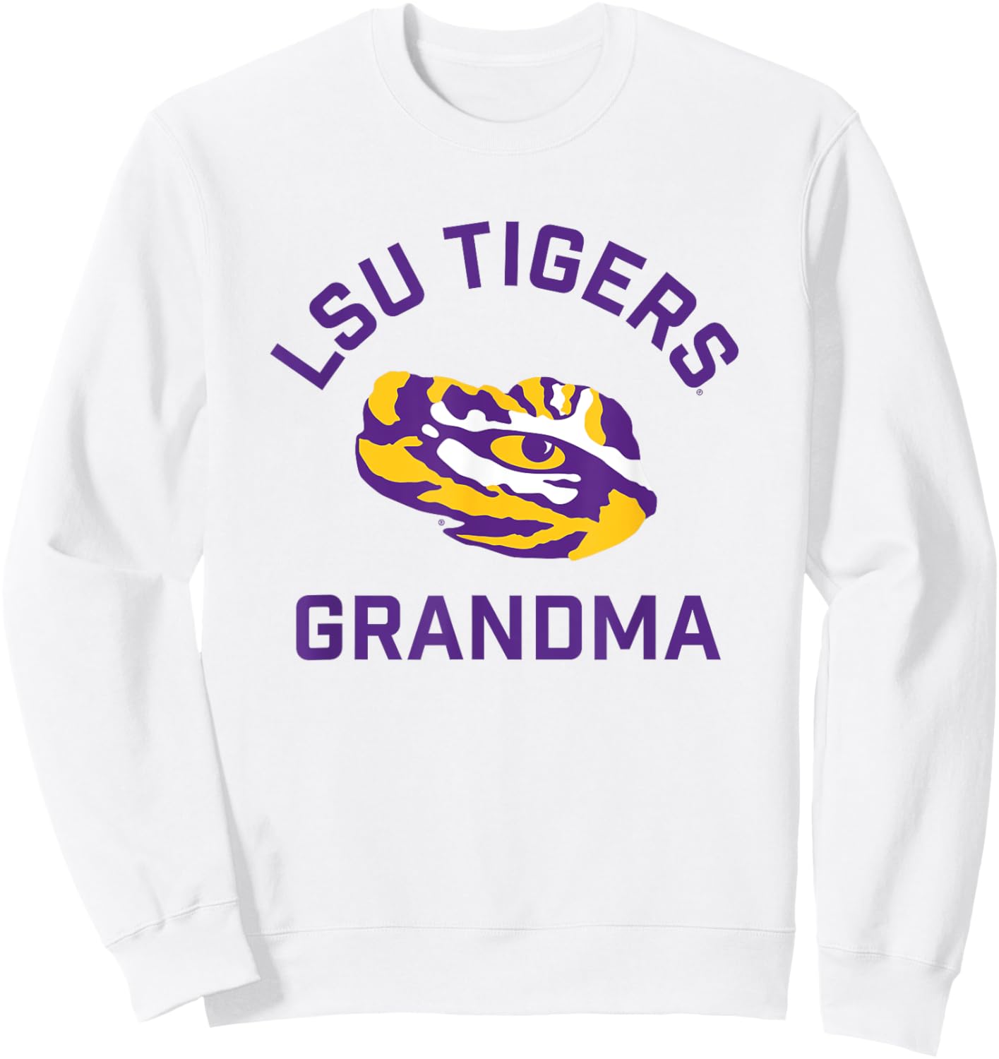 LSU Tigers Arched Grandma Sweatshirt - Sweatshirt | White