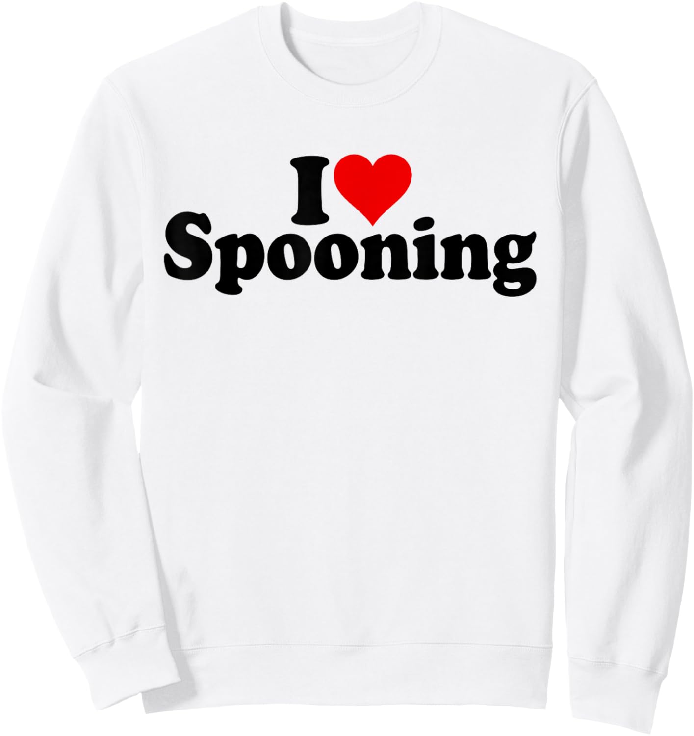 I Love Heart Spooning Sweatshirt - Sweatshirt | White