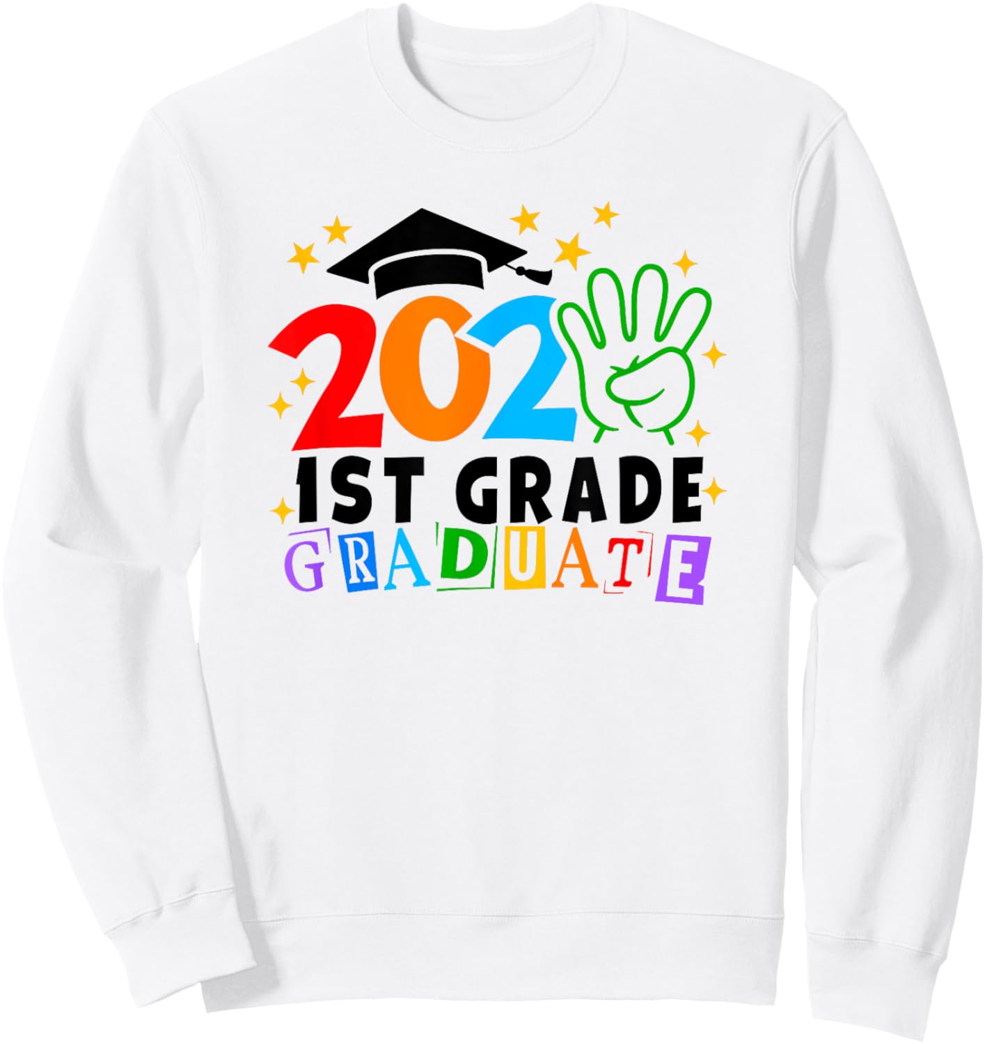 1st First Grade Graduate 2024 Graduation Class Of 2024 Kids Sweatshirt - Sweatshirt | White