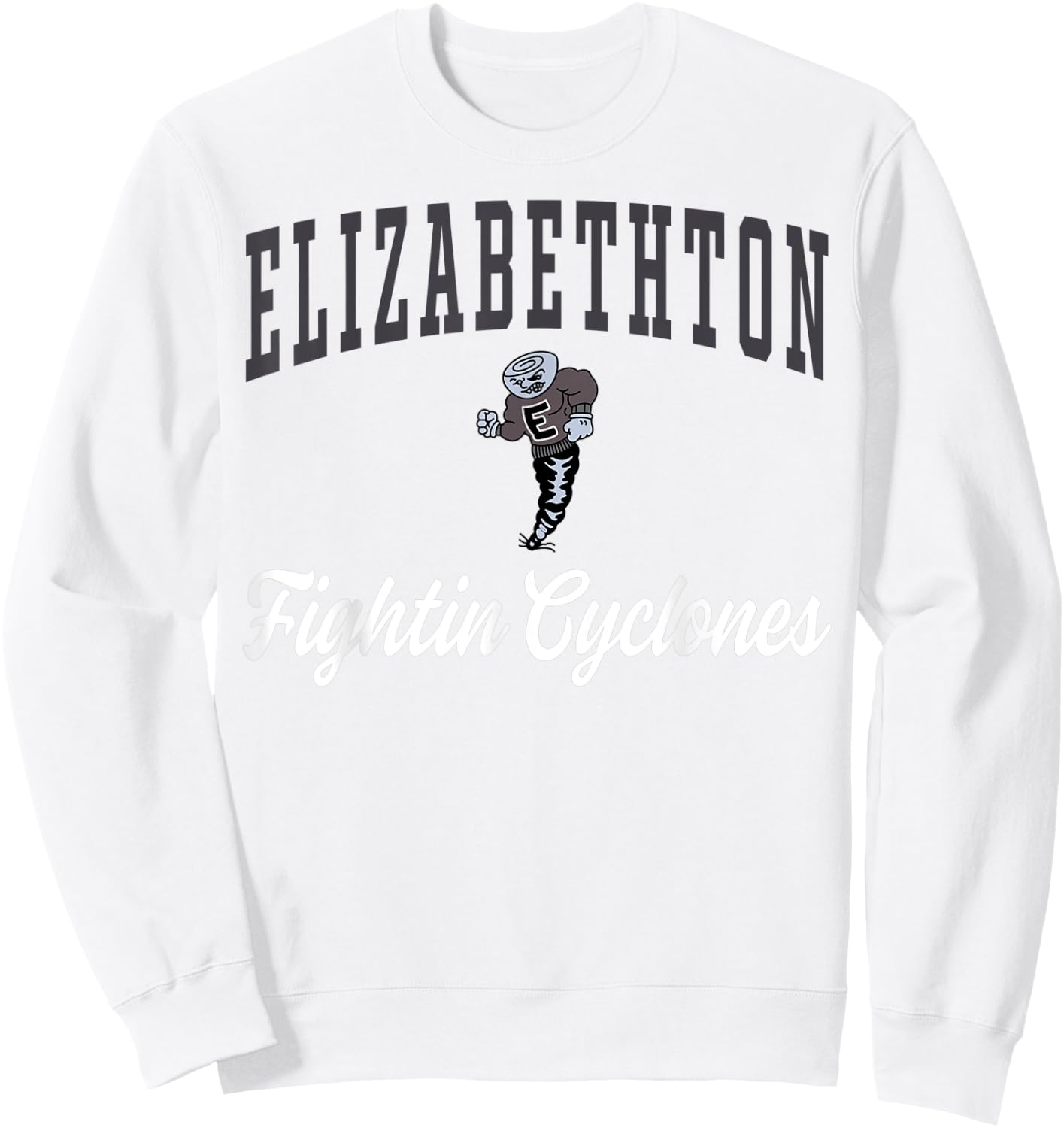 Elizabethton High School Fightin Cyclones C3 Sweatshirt - Sweatshirt | White
