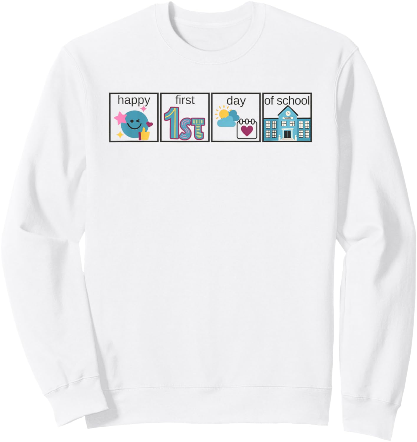 Special Education Teacher Pecs First Then AAC SLP Men Women Girls Kids Sweatshirt - Sweatshirt | White