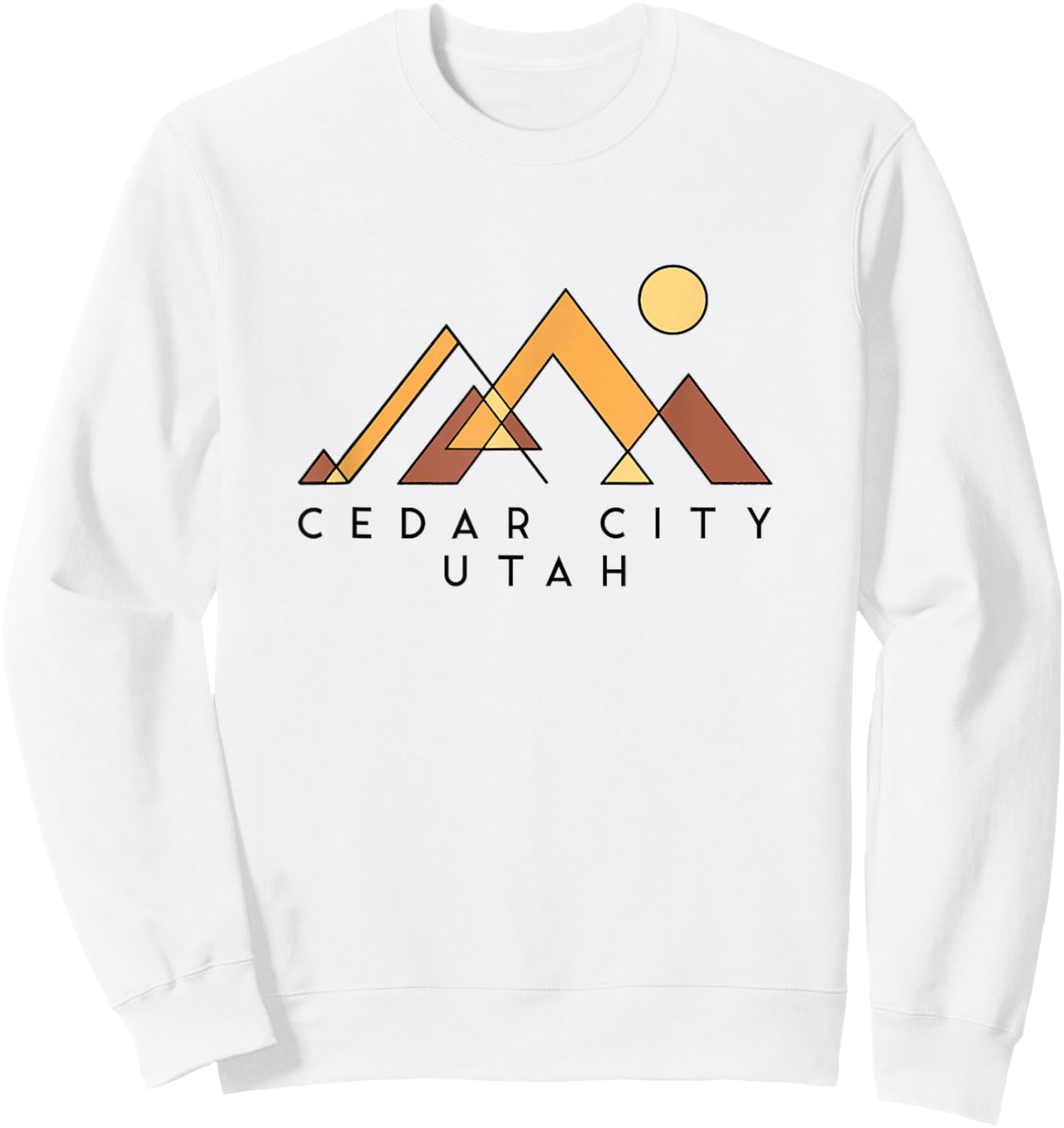 Cedar City Utah | Cedar City Utah Abstract | Cedar City UT Sweatshirt - Sweatshirt | White