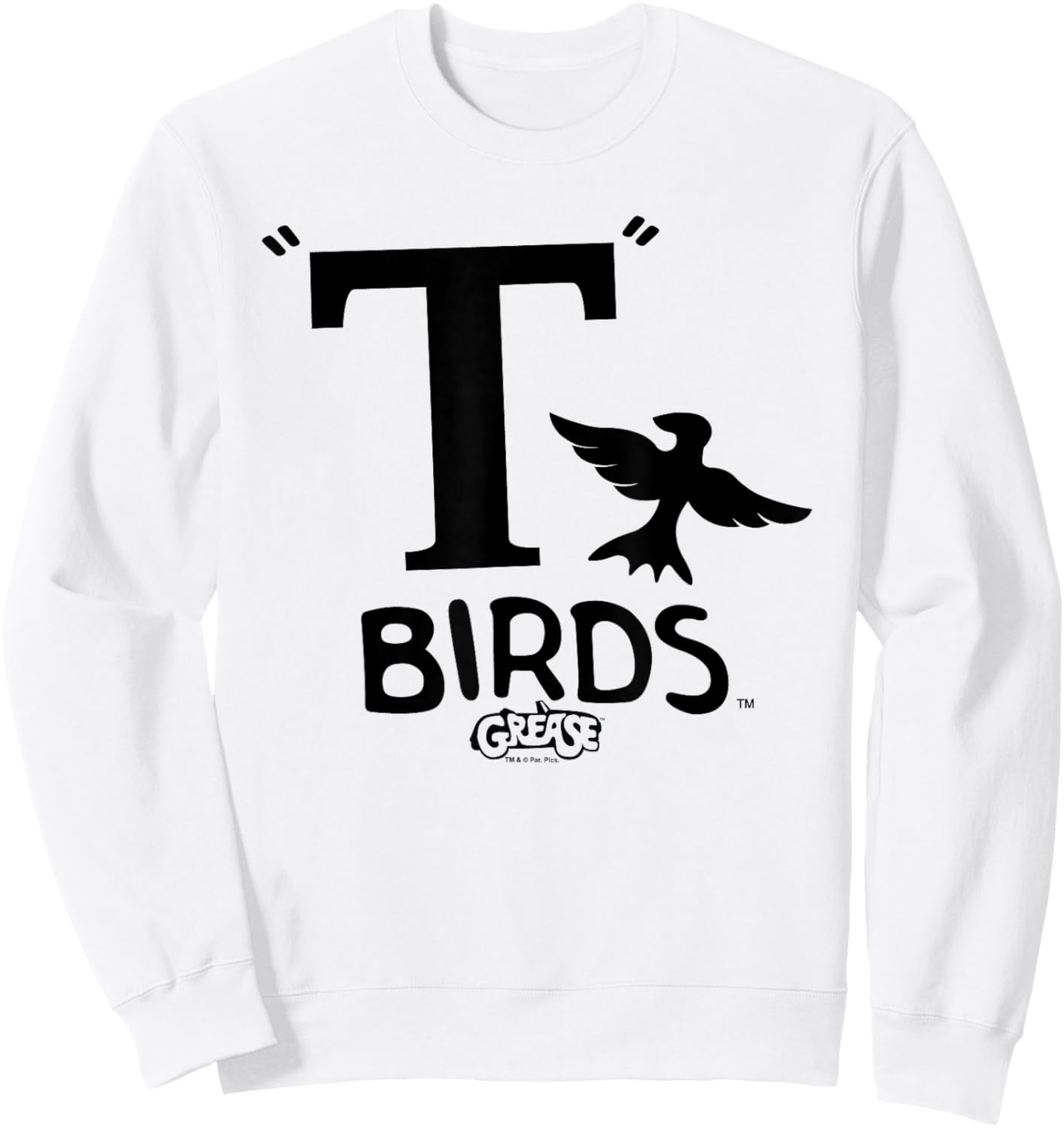 Grease T Birds Logo Black , white, S Sweatshirt - Sweatshirt | White