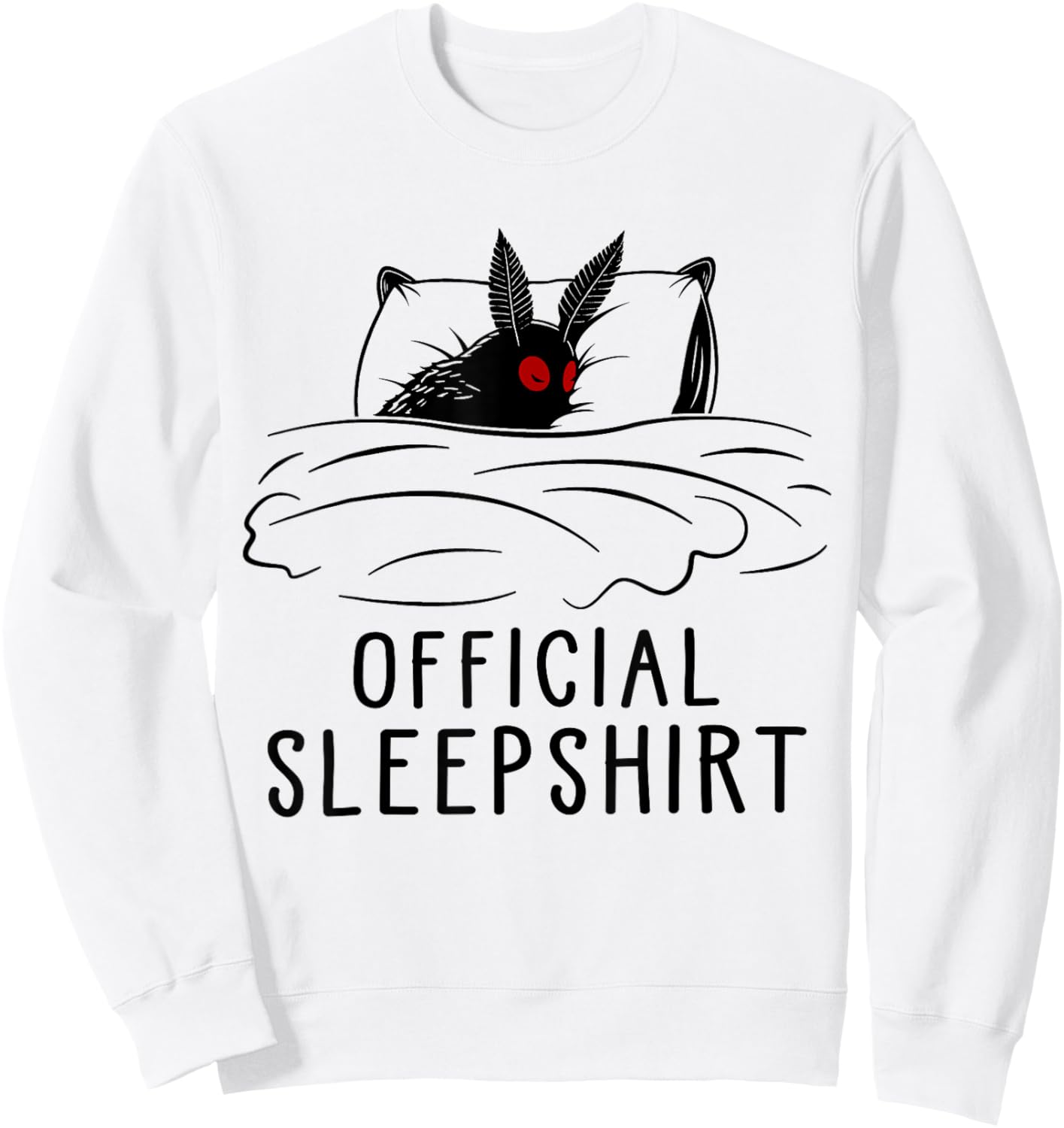 Mothman Cryptid Official Sleep Sweatshirt - Sweatshirt | White