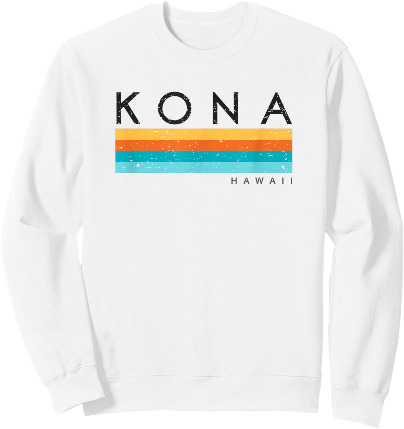 Vintage Kona Hawaii Retro Design Sweatshirt - Sweatshirt | White
