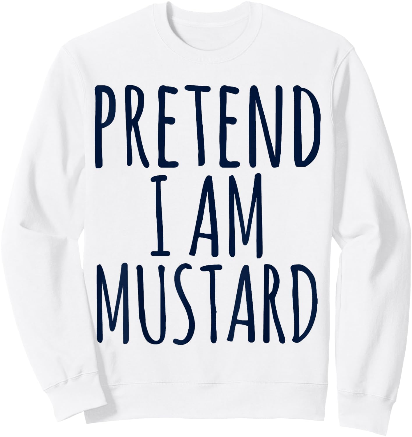 Mustard Ketchup Lazy Easy Funny Halloween Costume Matching Sweatshirt - Sweatshirt | White