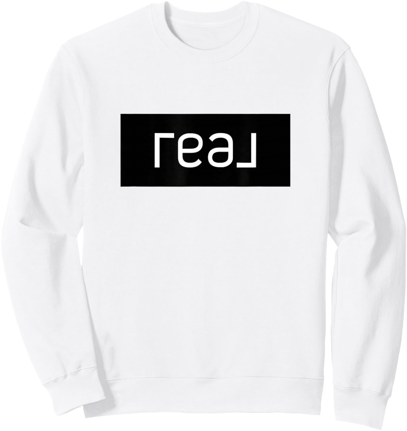 Real Broker Solid Black Logo Sweatshirt - Sweatshirt | White