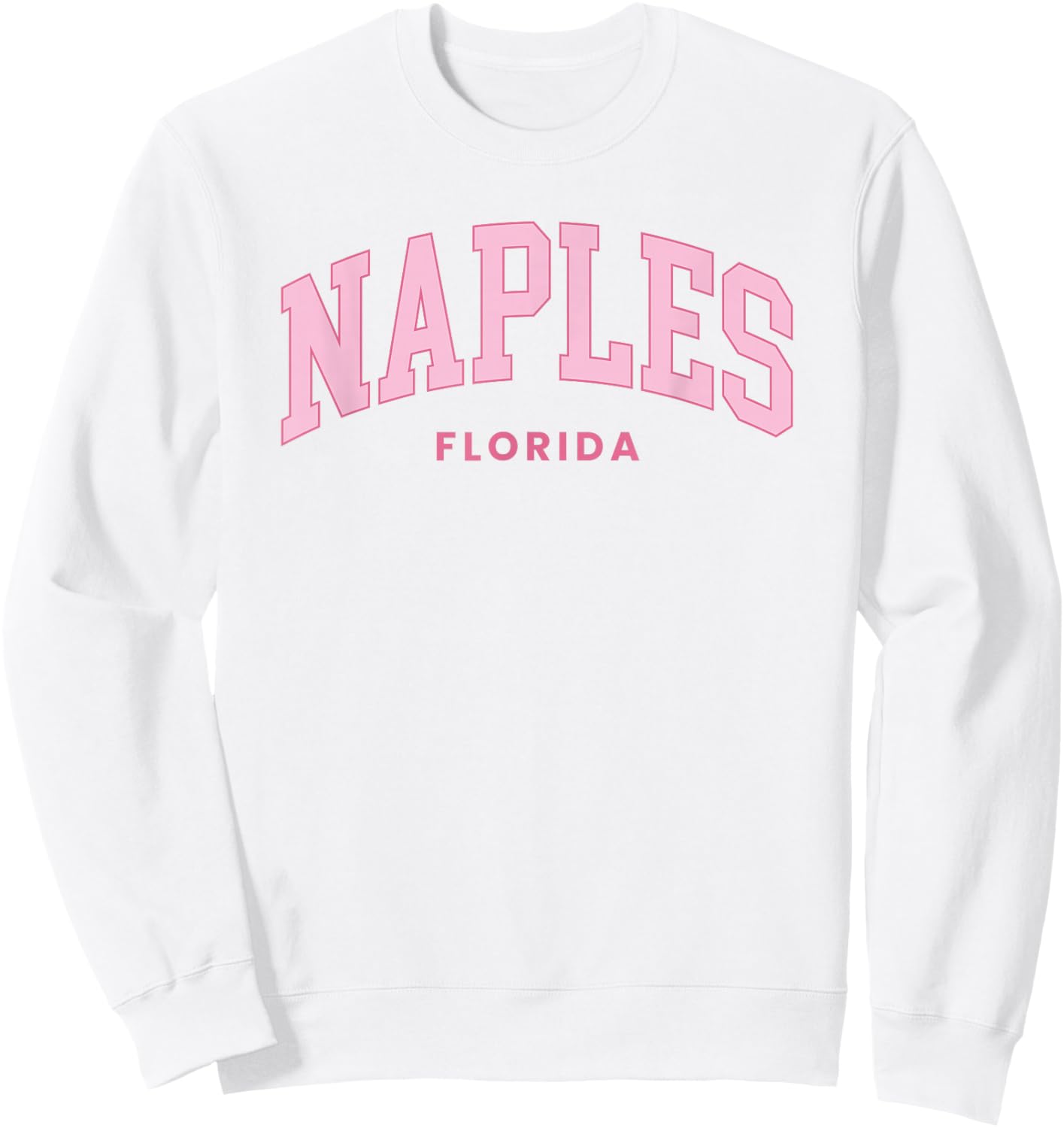 Naples Florida Retro Preppy Throwback Girls Pink Sweatshirt - Sweatshirt | White