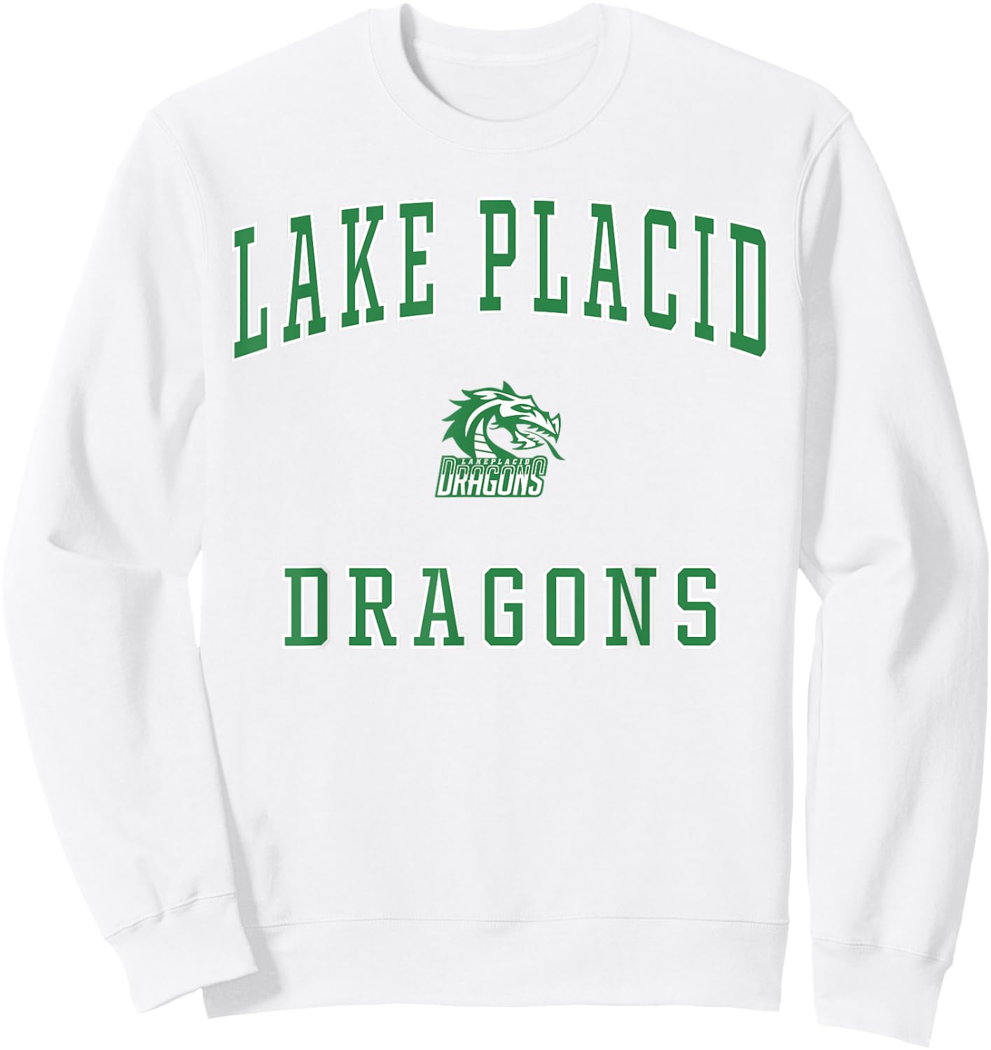 Lake Placid High School Dragons Sweatshirt - Sweatshirt | White