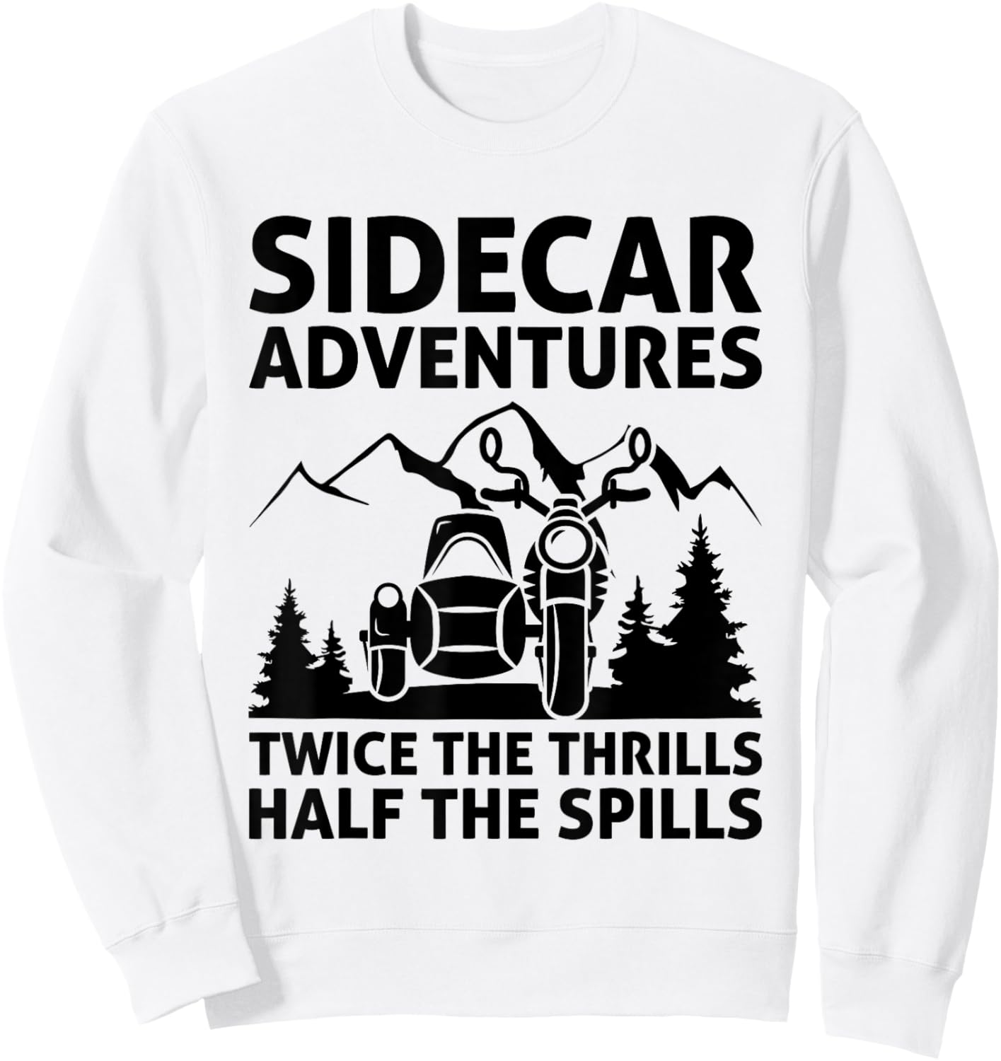 Sidecar Motorcycle Motorcyclist Bike Motorbike Sidecar Rider Sweatshirt - Sweatshirt | White