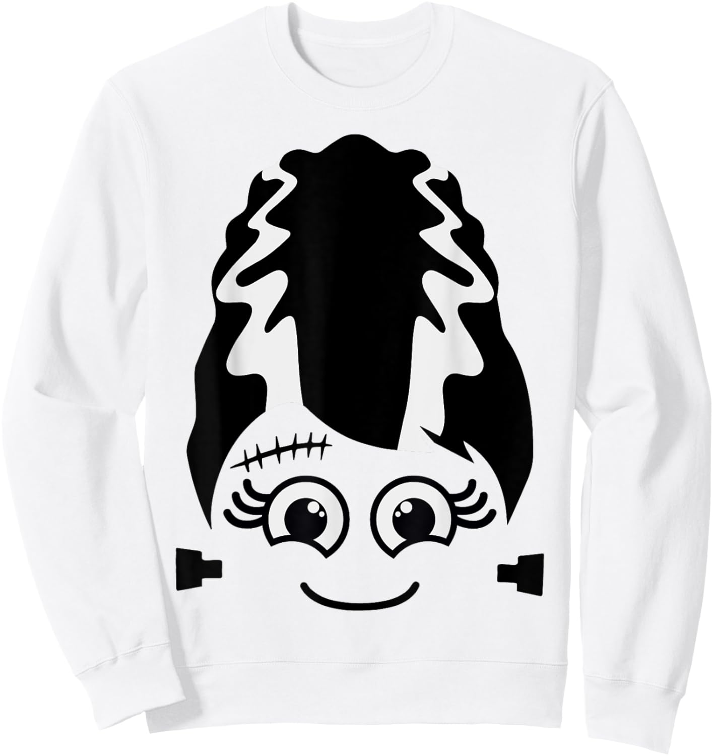 Bride of Frankenstein Cute Monster Halloween Costume Sweatshirt - Sweatshirt | White