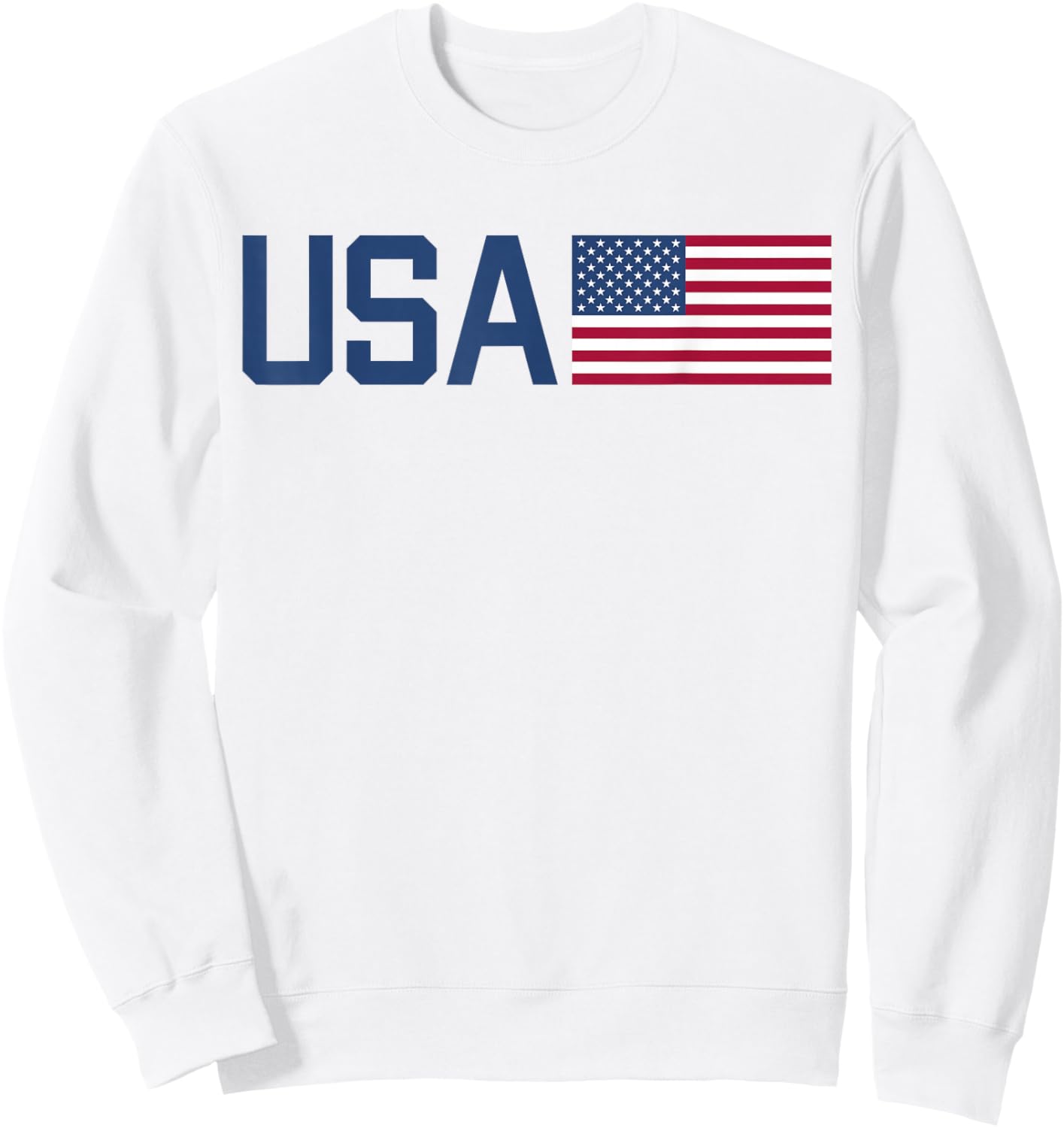 USA Shirt Women Men Kids American Flag Patriotic 4th of July Sweatshirt - Sweatshirt | White
