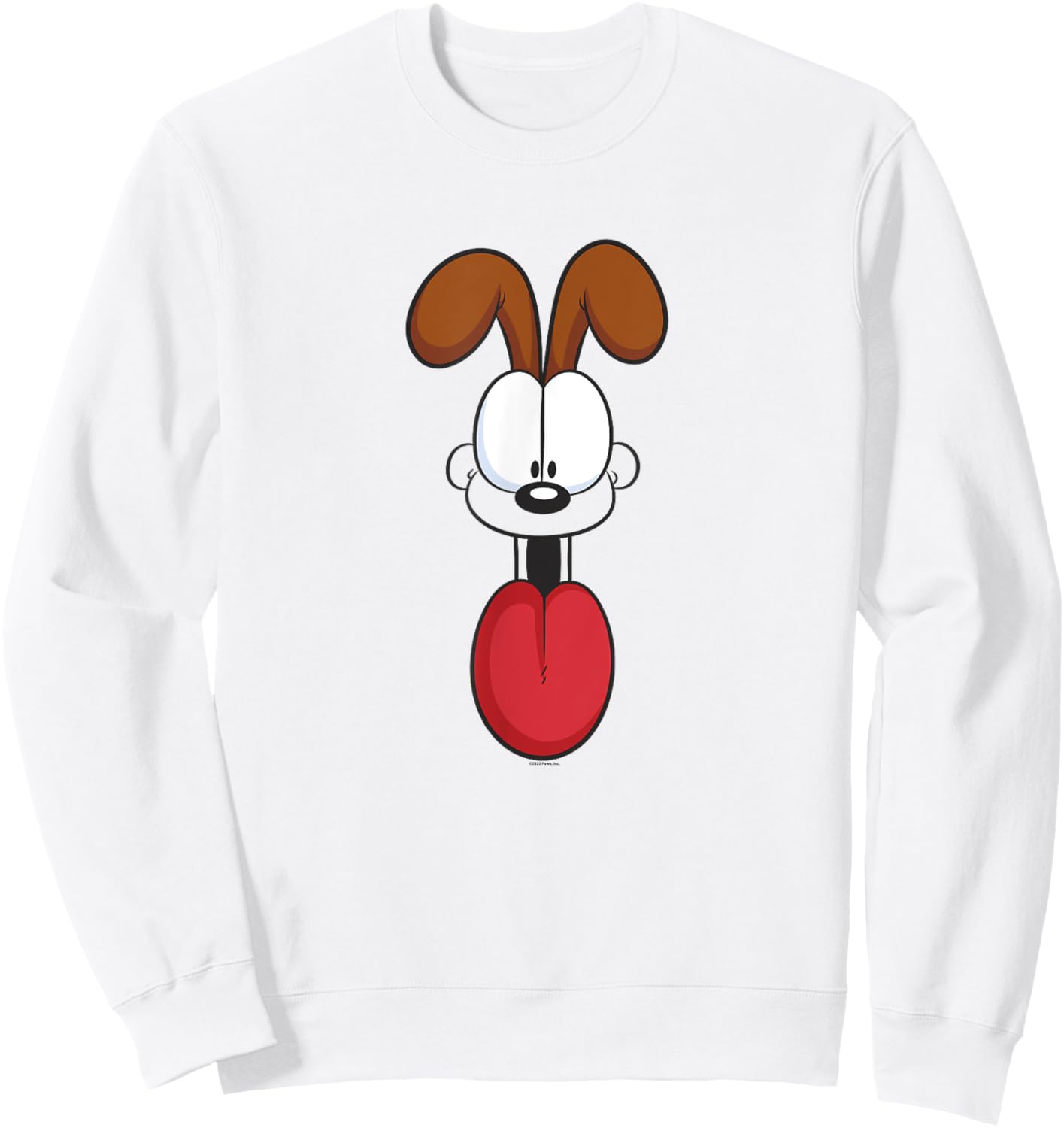 Garfield Odie Big Face Sweatshirt - Sweatshirt | White