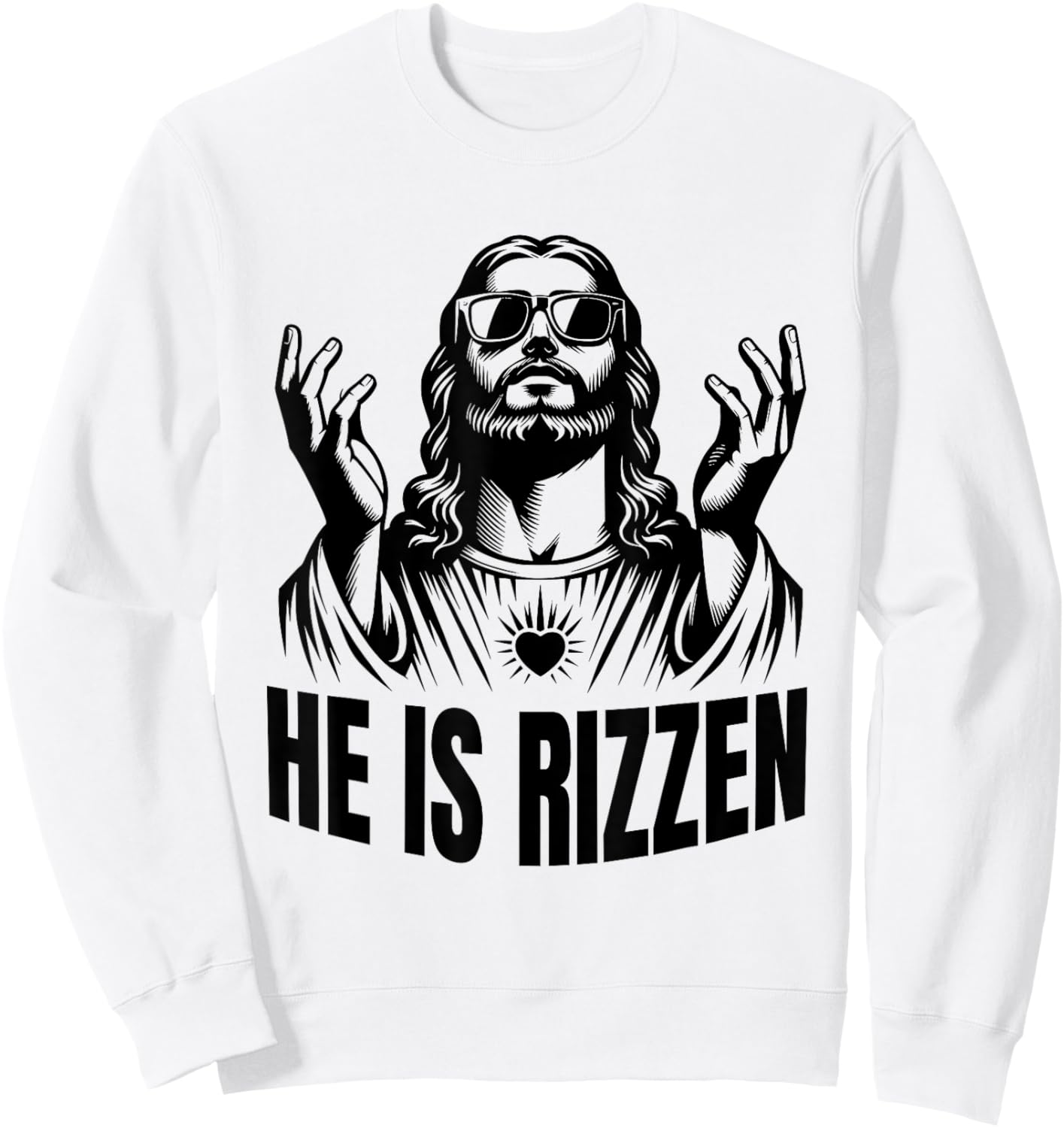 He is Rizzen Sweatshirt - Sweatshirt | White