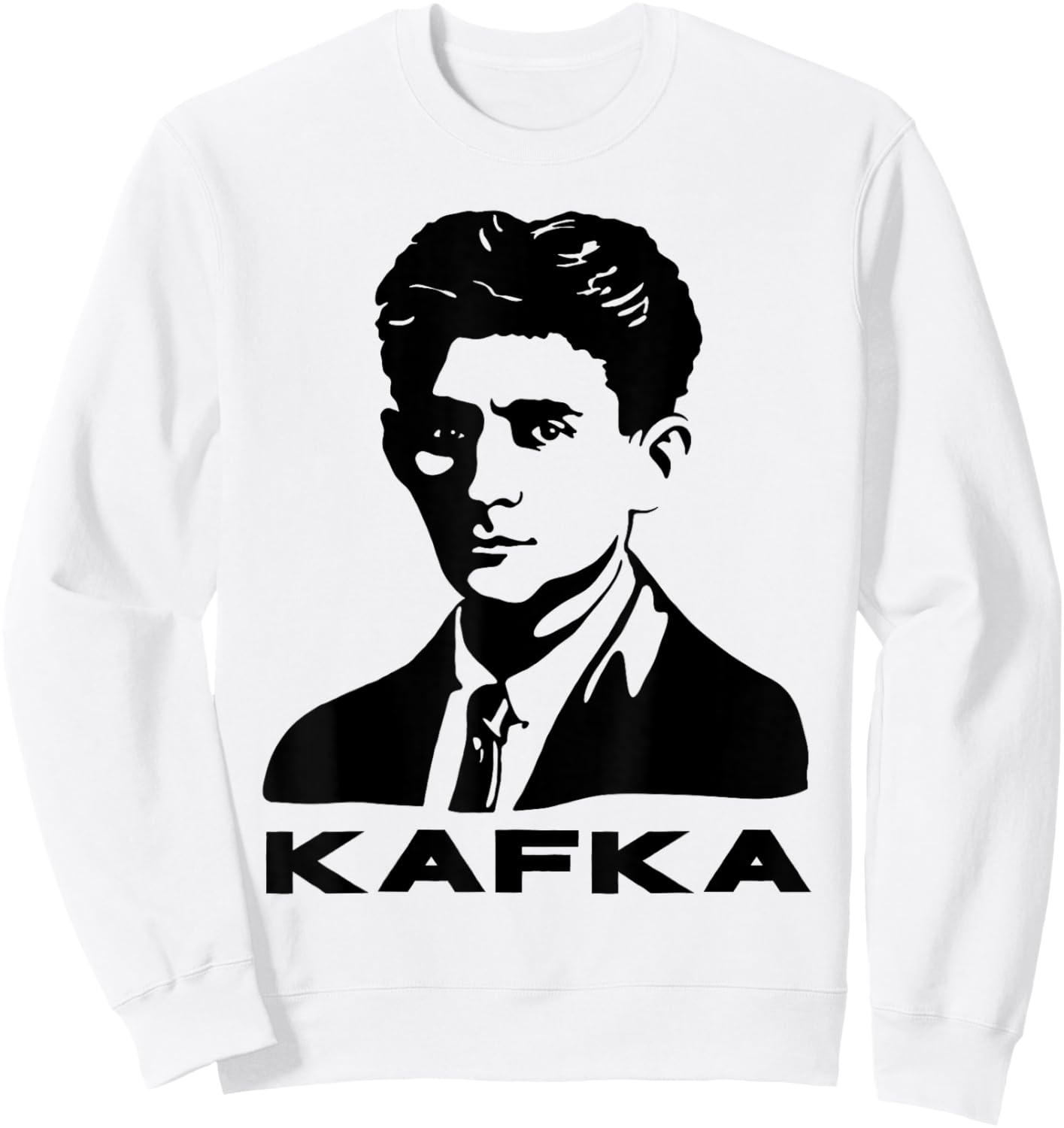 Franz Kafka Portrait Sweatshirt - Sweatshirt | White