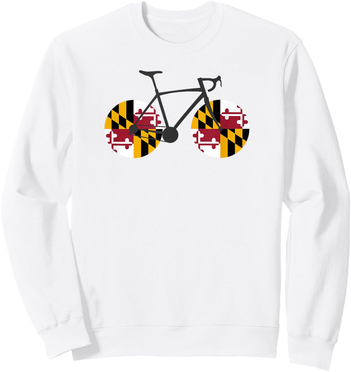 Maryland Flag Cycling Sweatshirt - Sweatshirt | White
