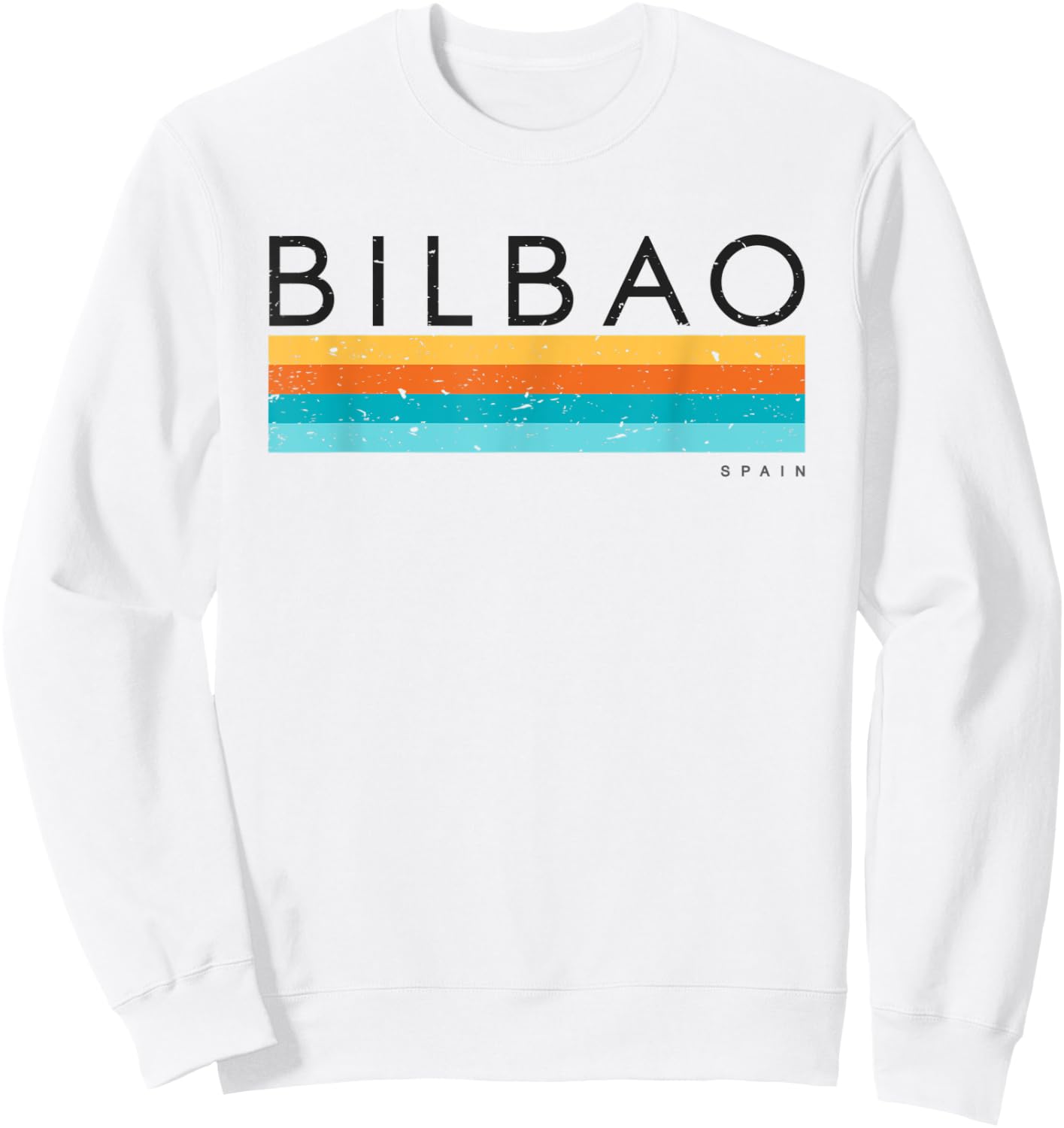 Vintage Bilbao Spain Retro Design Sweatshirt - Sweatshirt | White