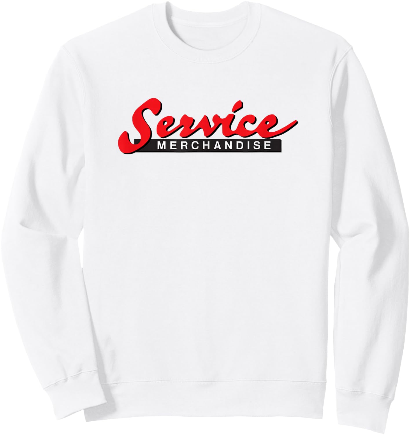 Service Merchandise Classic 1980s Retro Graphic Sweatshirt - Sweatshirt | White