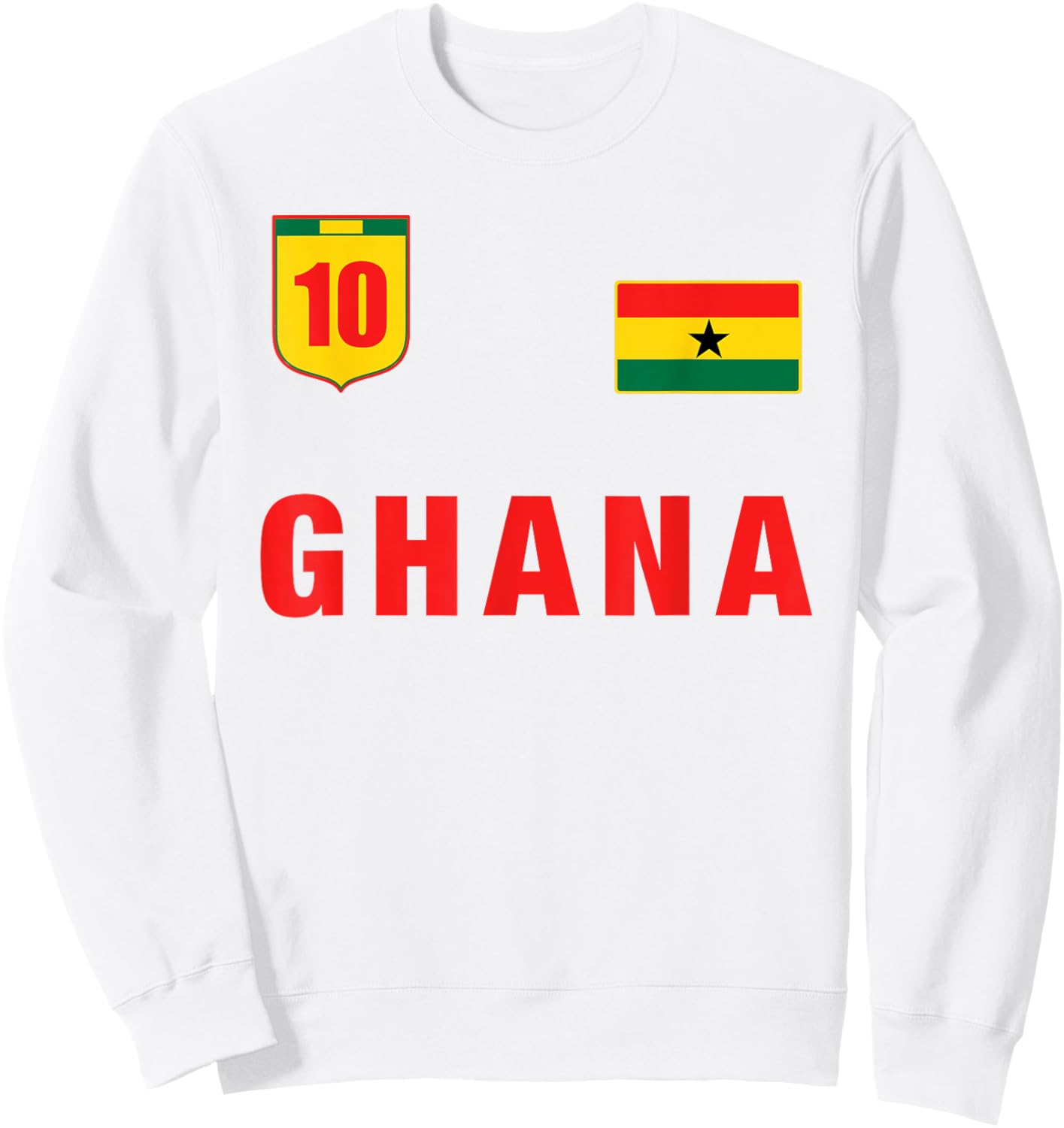 Ghana Fussball Team Fan Trikot Weiß Ghana Outfit Design Sweatshirt - Sweatshirt | White