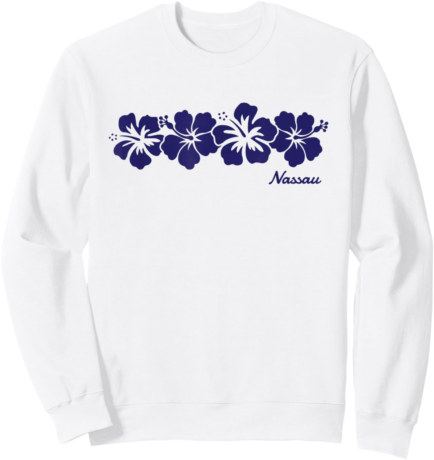 Nassau Bahamas Hibiscus Flower Boys Girls Toddler Sweatshirt - Sweatshirt | White