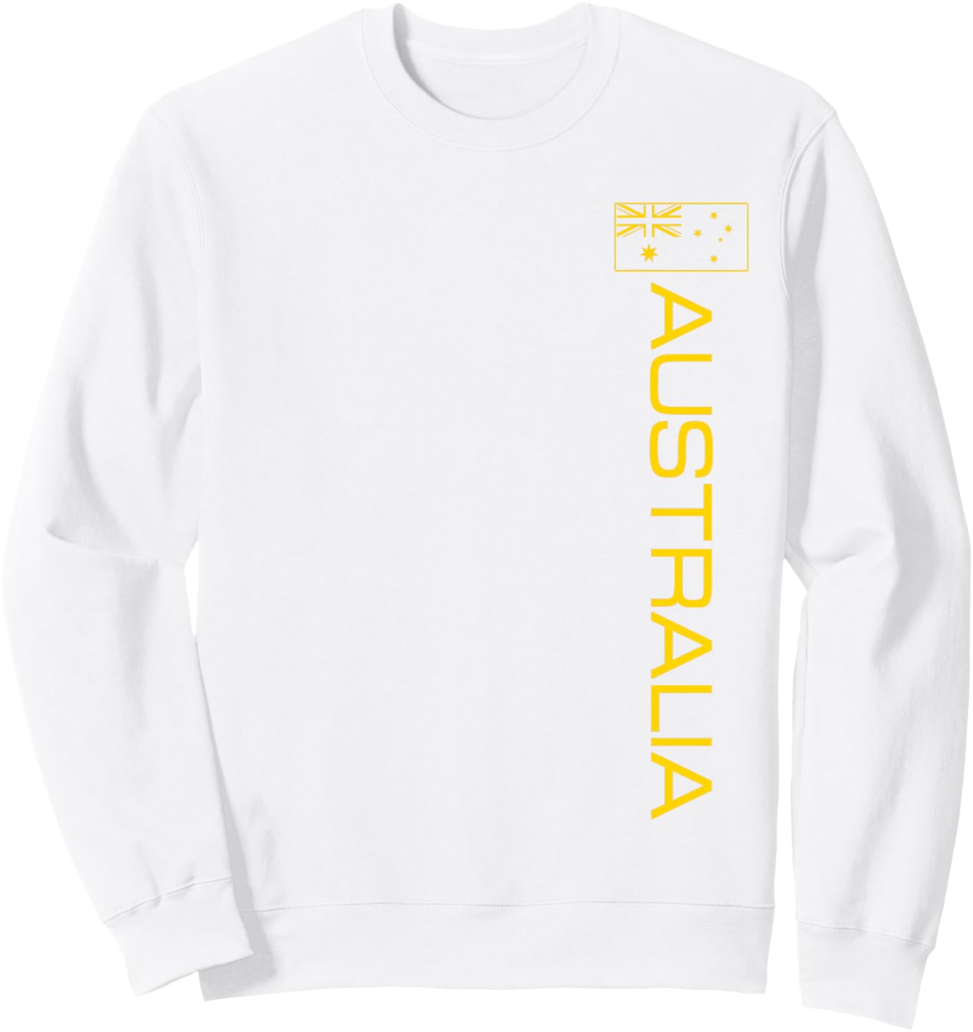Australia Flag Australian Athletic Sports Vertical Style Sweatshirt - Sweatshirt | White