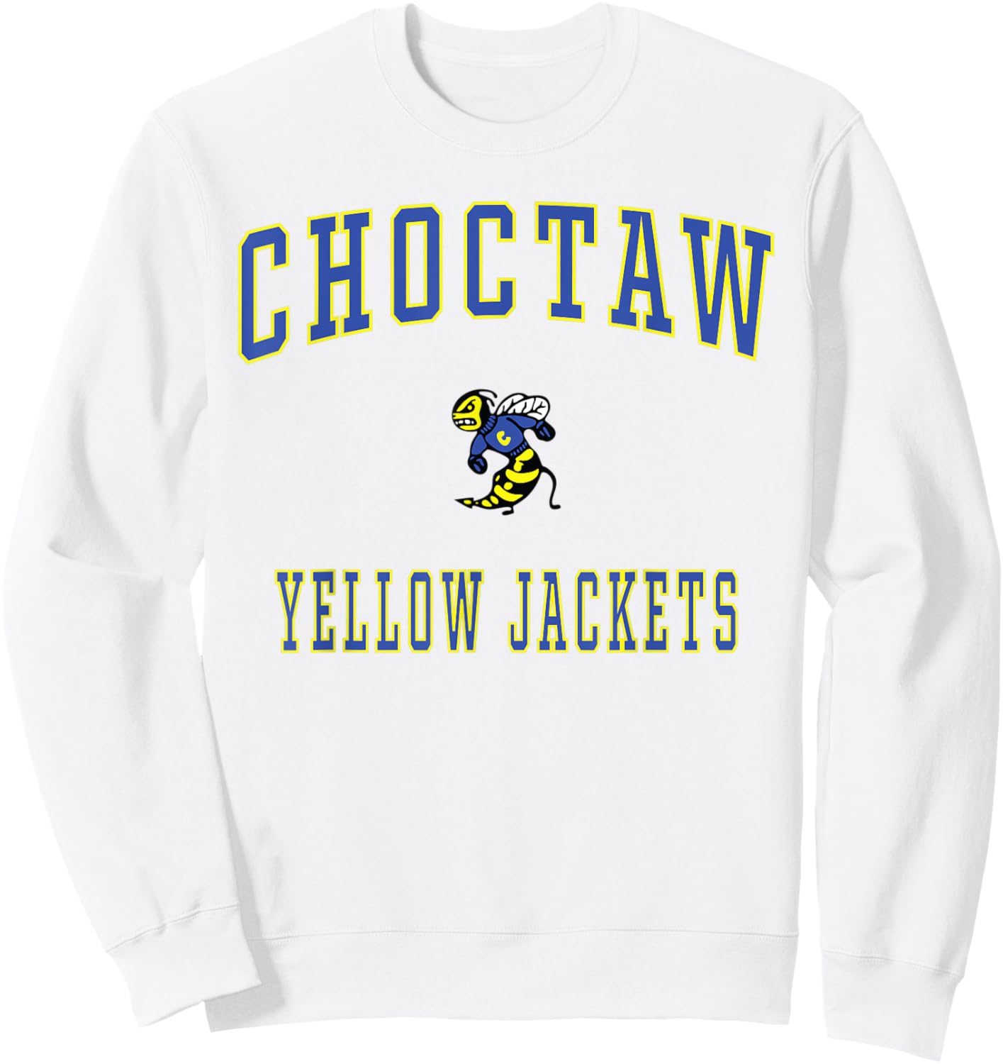 Choctaw High School Yellow Jackets Sweatshirt - Sweatshirt | White