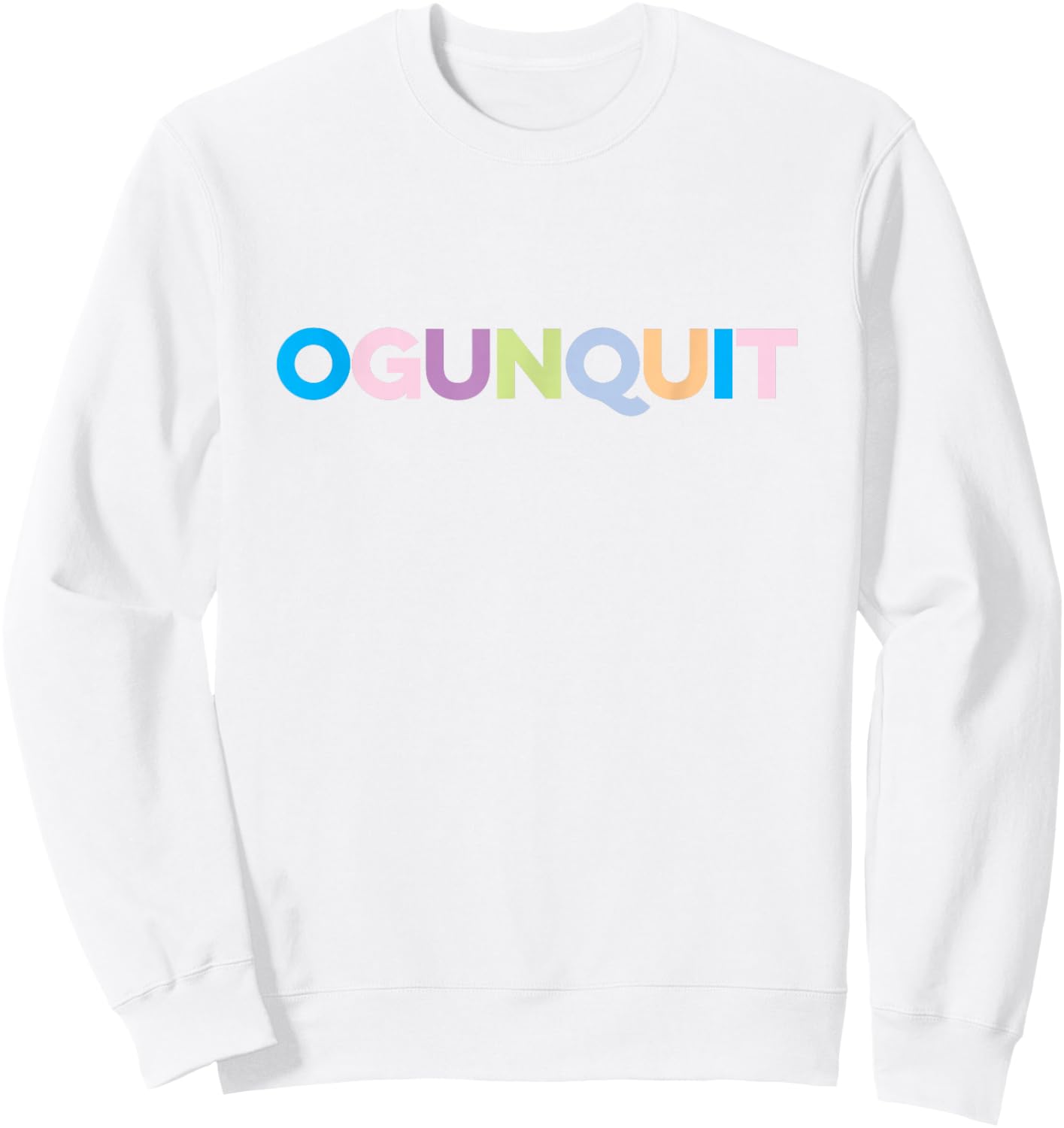 Ogunquit Maine Colorful Vacation Sweatshirt - Sweatshirt | White