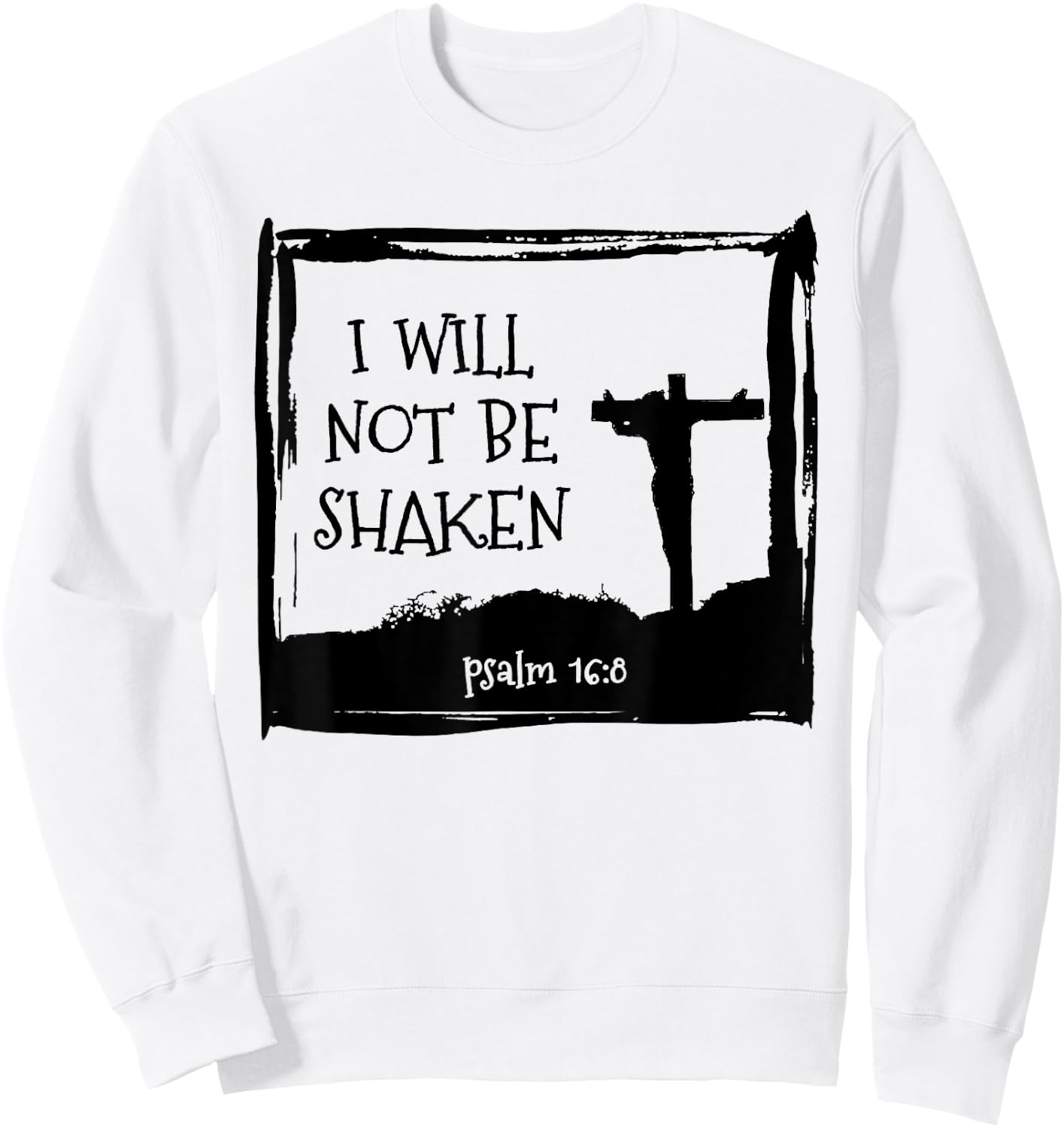 I will not be Shaken Christian & Jesus Sweatshirt - Sweatshirt | White