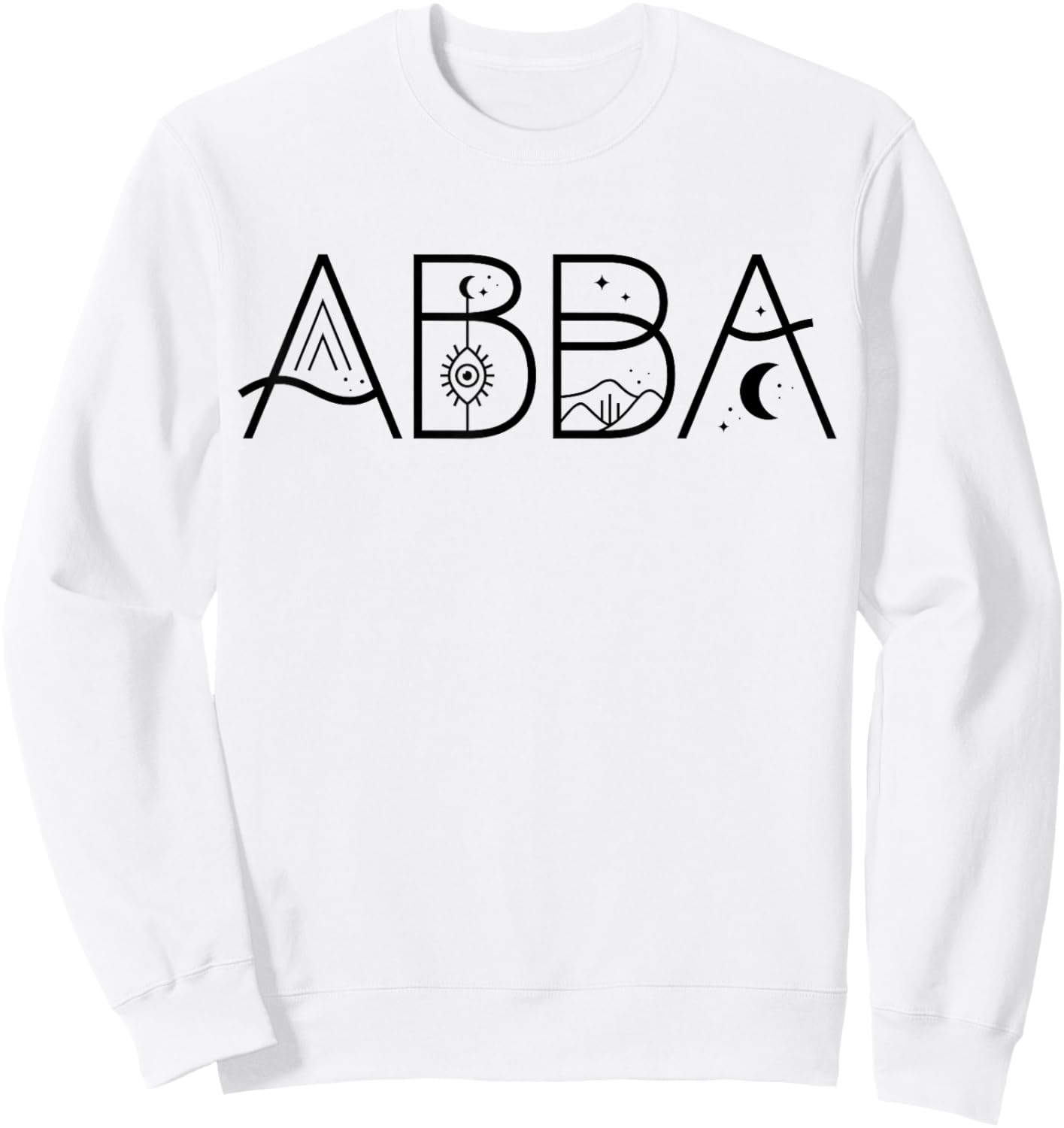 Abba Name Women Men Kids Abba Birthday Shirt Gift Abba Name Sweatshirt - Sweatshirt | White