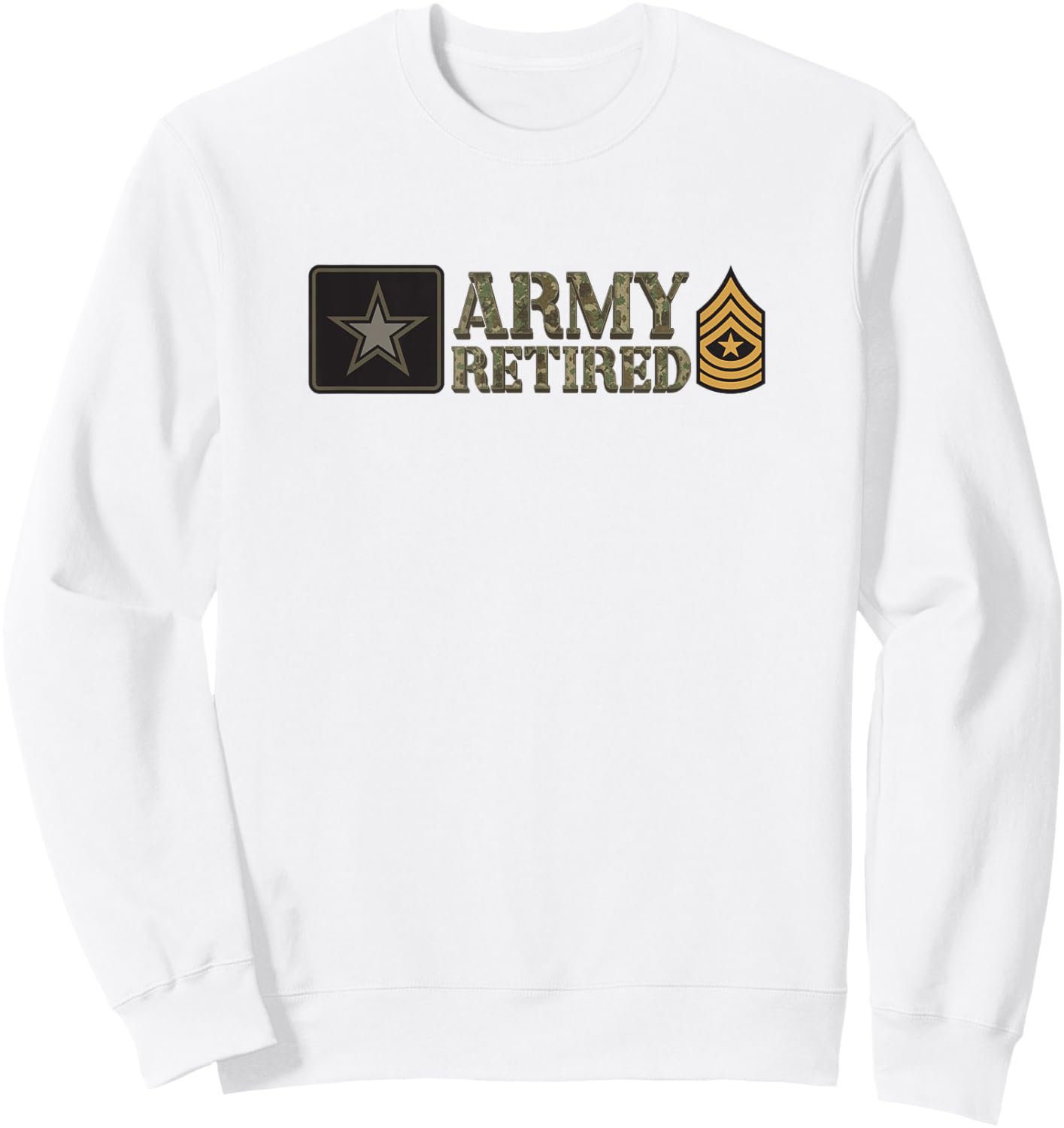 Army Sergeant Major (SGM) Retired Sweatshirt - Sweatshirt | White
