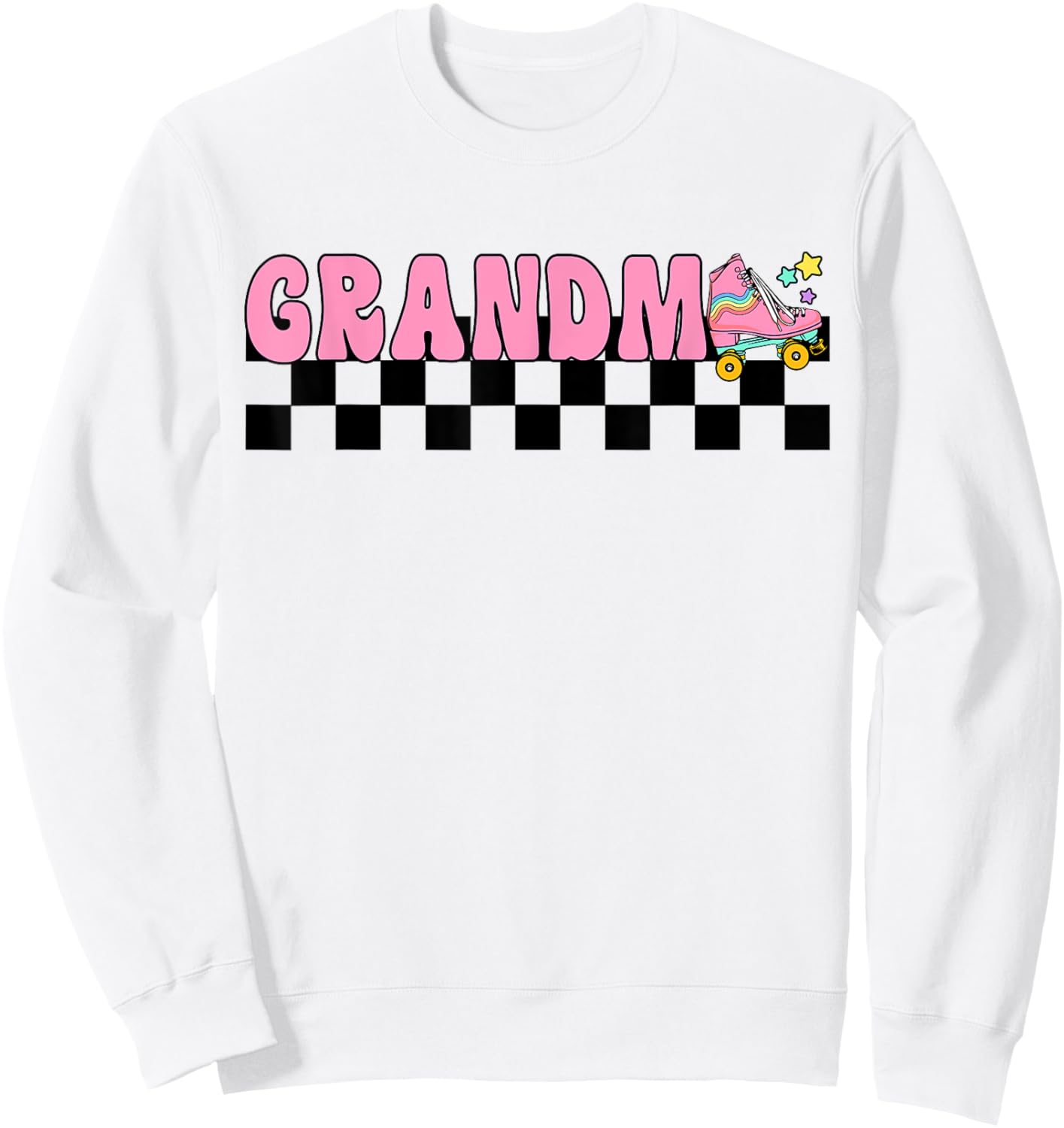 Grandma Rolling Into Birthday Roller Skating Family Matching Sweatshirt - Sweatshirt | White