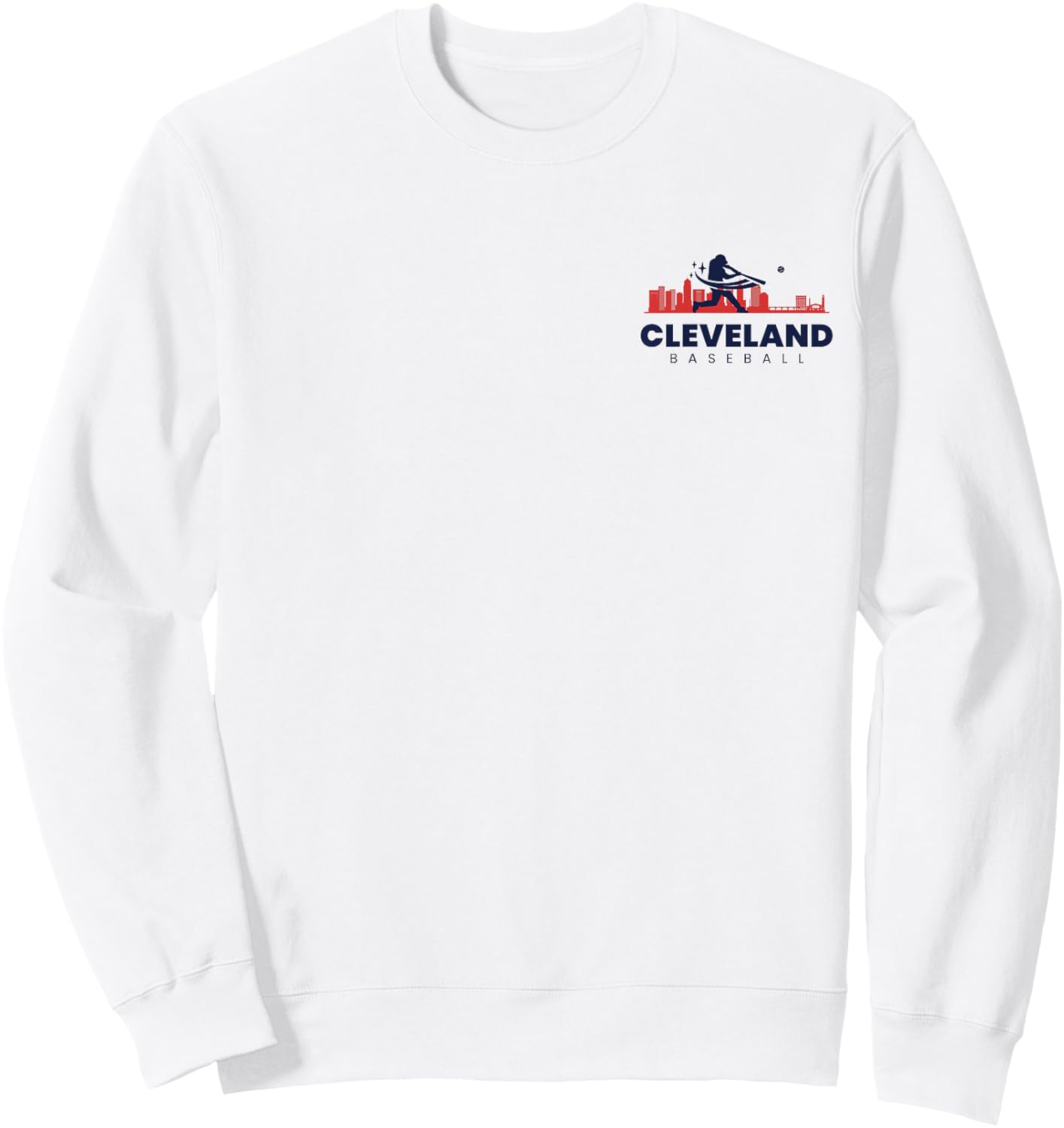 Cleveland Baseball Vintage Minimalist Retro Baseball Lover Sweatshirt - Sweatshirt | White