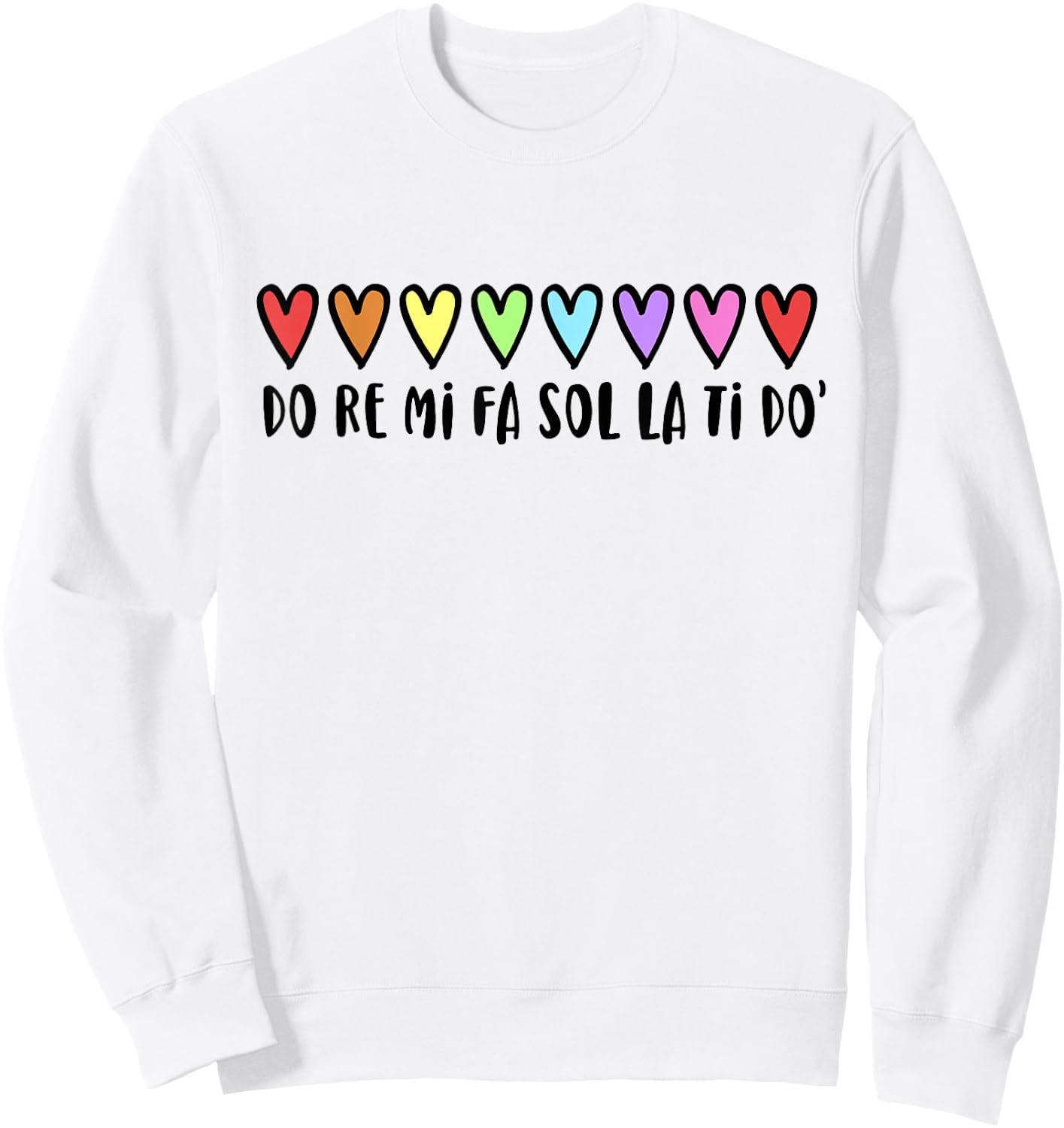 Music Teacher Hearts Music Teaching Sweatshirt - Sweatshirt | White