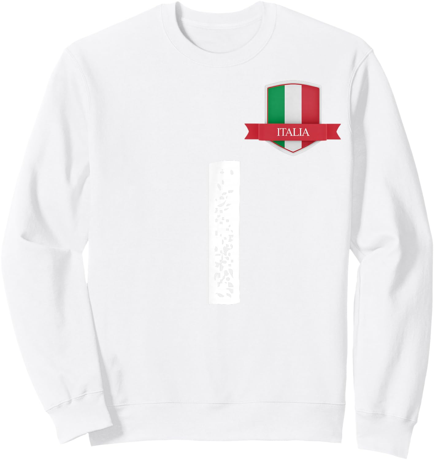 Italian Flag Letter I Italy Red Sweatshirt - Sweatshirt | White