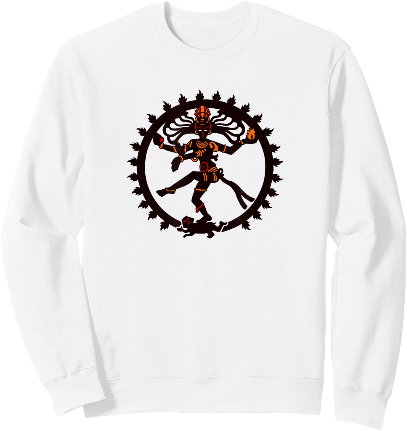 Lord of Dance Shiva Nataraja Sweatshirt - Sweatshirt | White