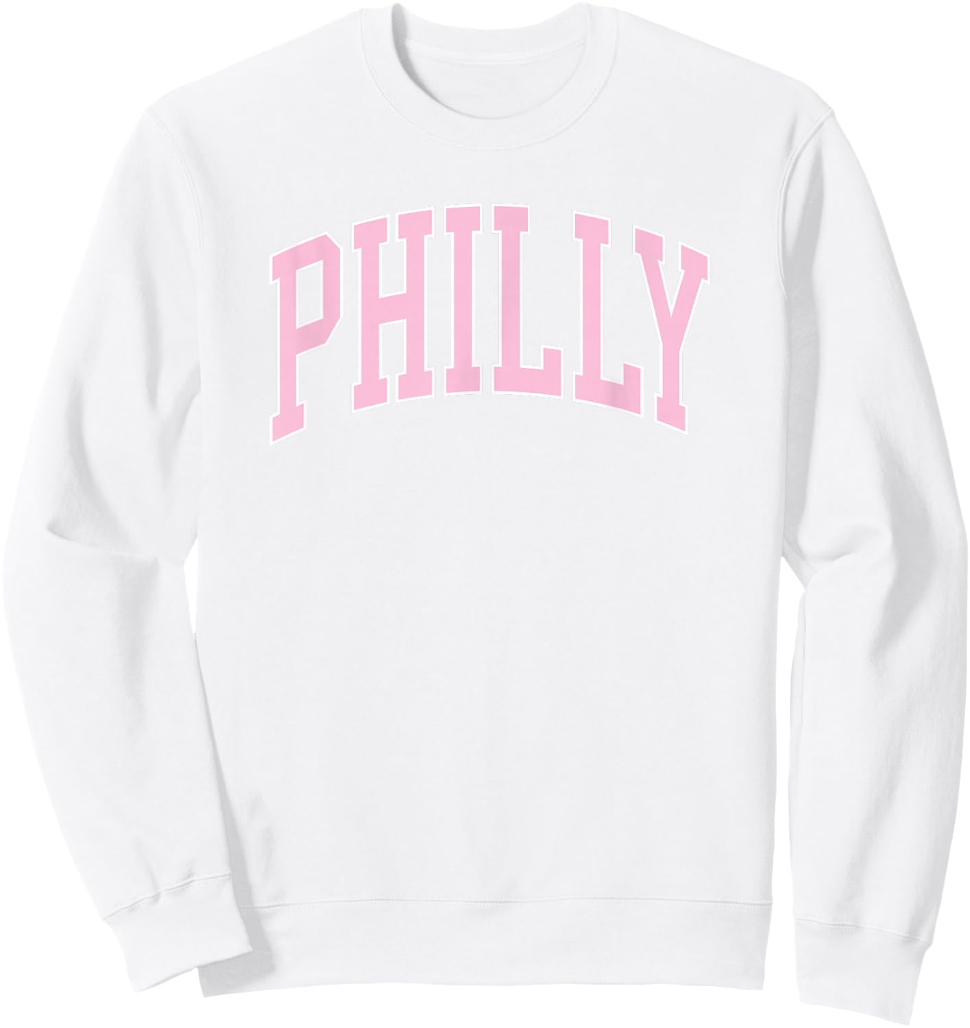 Retro Philly Pink Text Philadelphia Vintage Throwback Sweatshirt - Sweatshirt | White