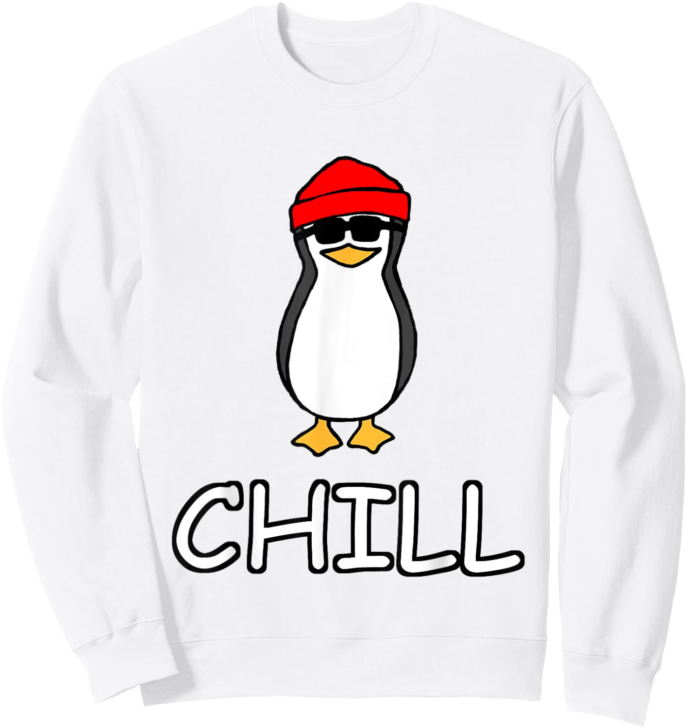 Chill Penguin for Boys Girls Men Women Sweatshirt - Sweatshirt | White