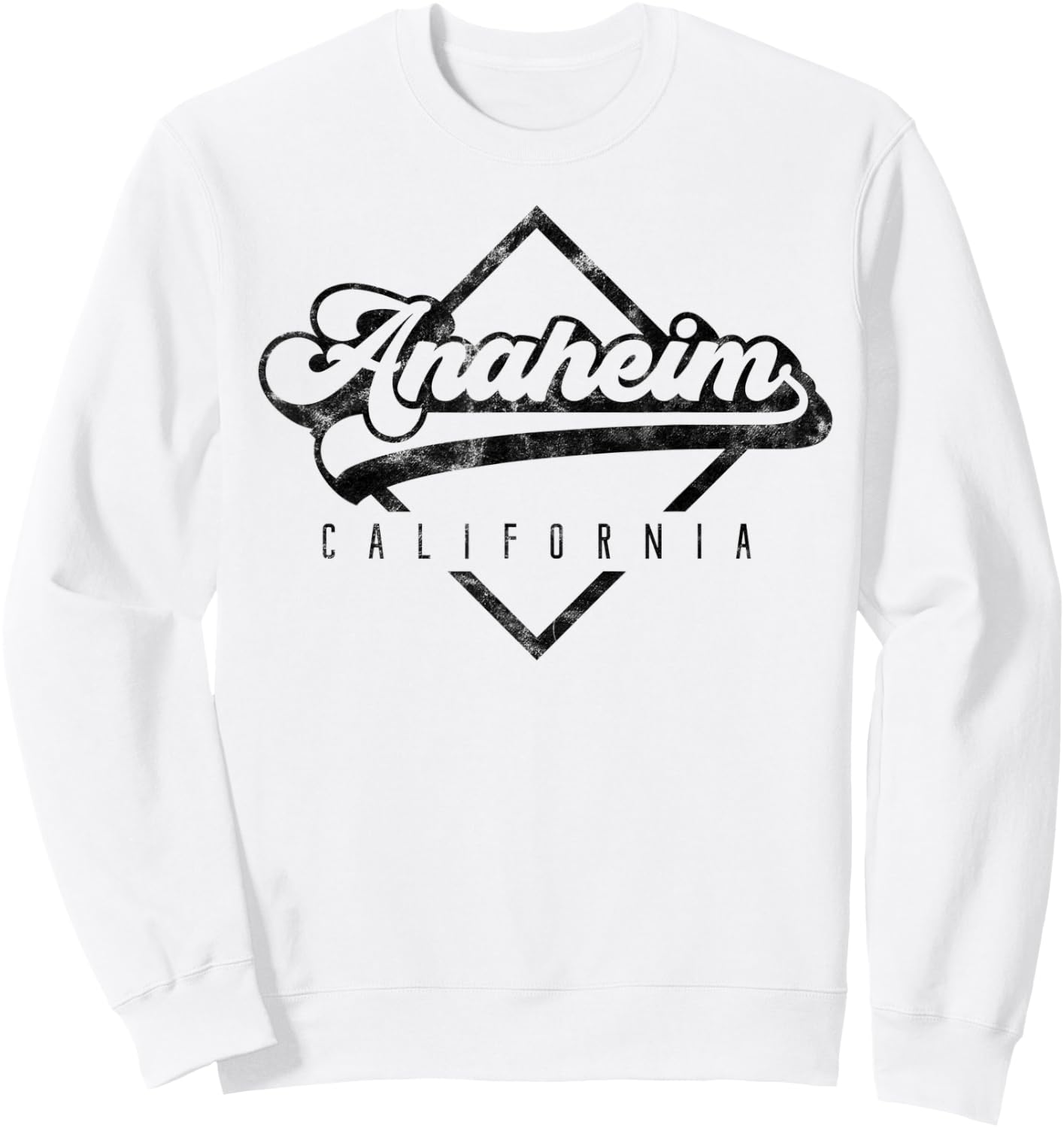 Vintage Anaheim California Shirt Distressed Retro 70s 80s Sweatshirt - Sweatshirt | White