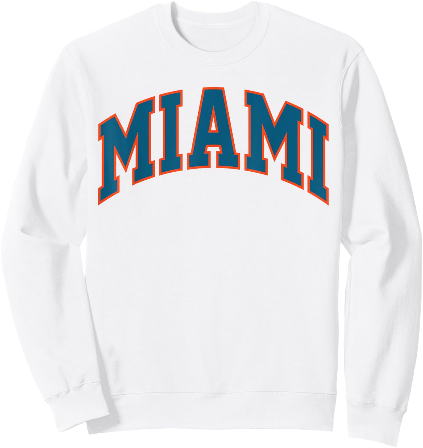 Retro Miami Men Miami Women Vintage Classic Blue Orange FL Sweatshirt - Sweatshirt | White