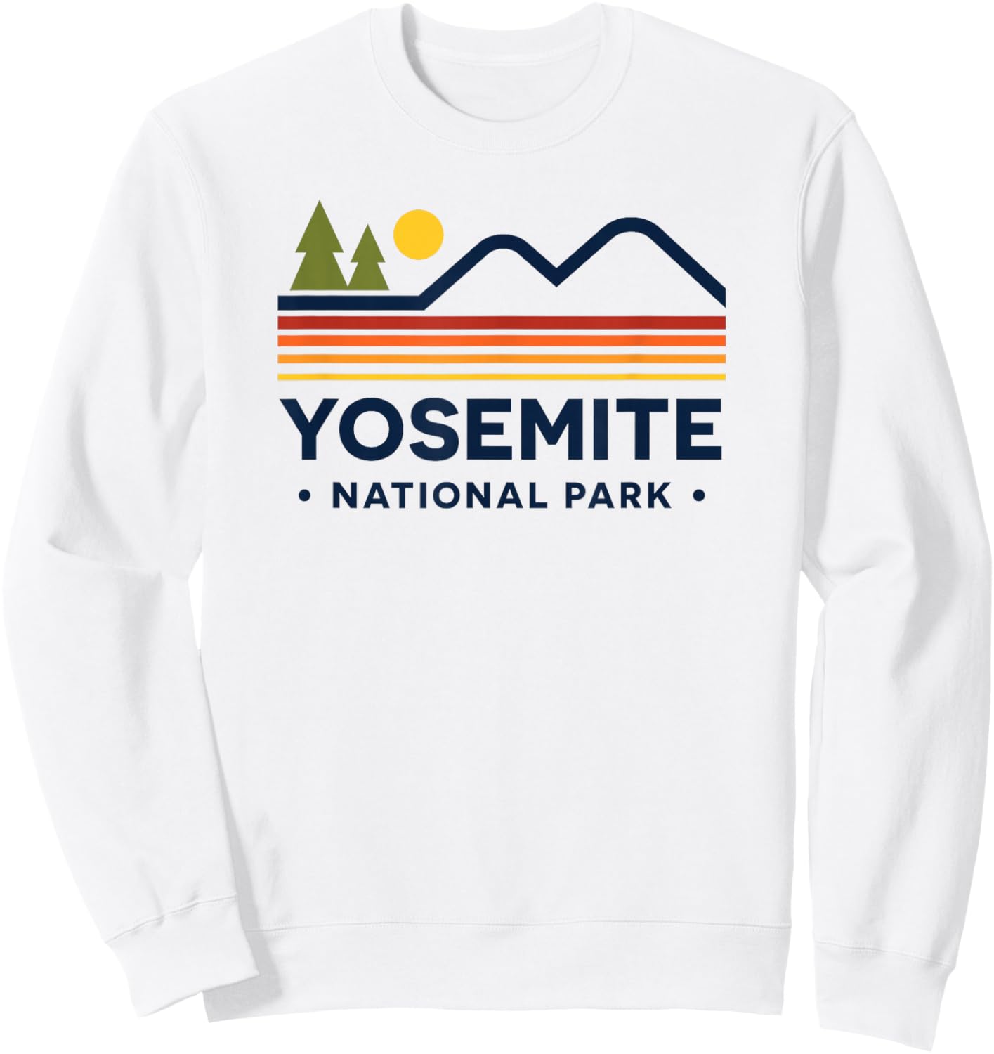 Retro Yosemite National Park Sweatshirt - Sweatshirt | White
