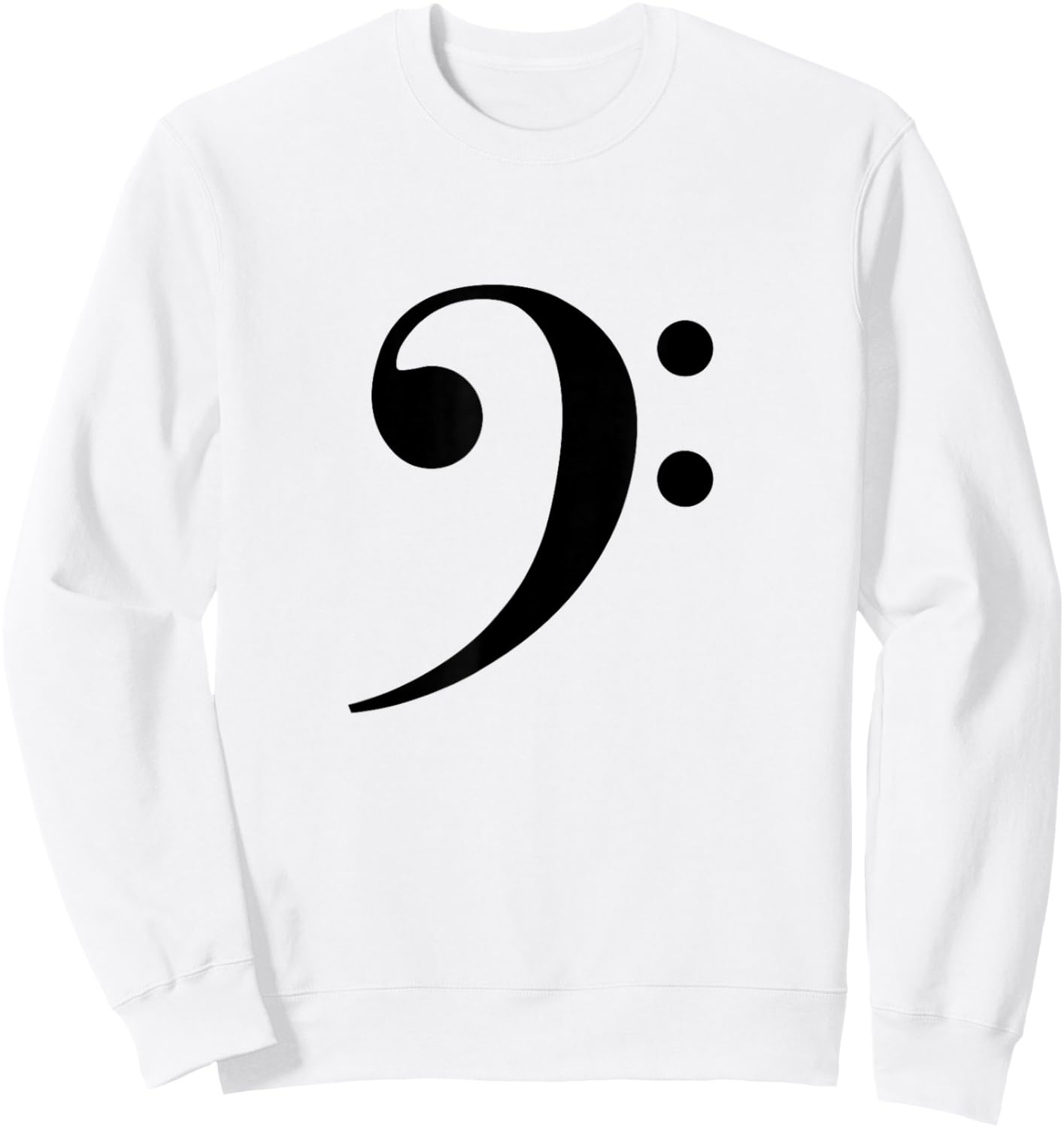 Bass Clef Sweatshirt - Sweatshirt | White
