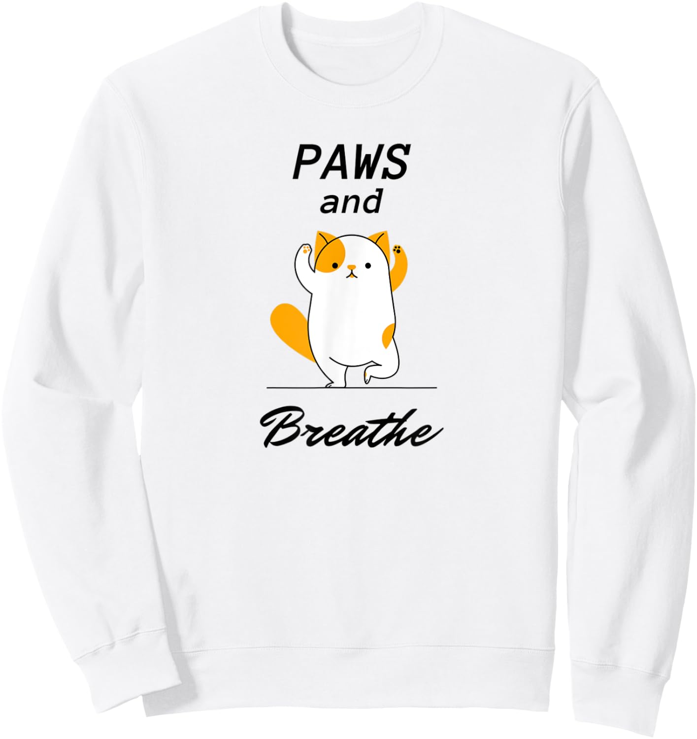 Paws & Breathe Yoga shirt Sweatshirt - Sweatshirt | White
