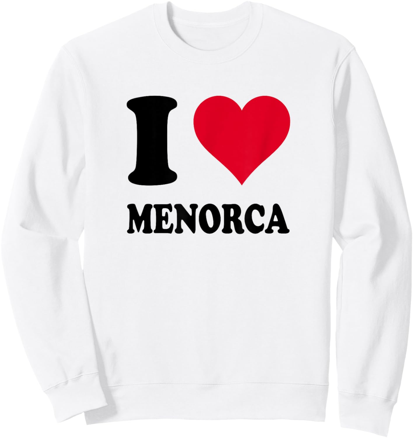 I Love Menorca Sweatshirt - Sweatshirt | White