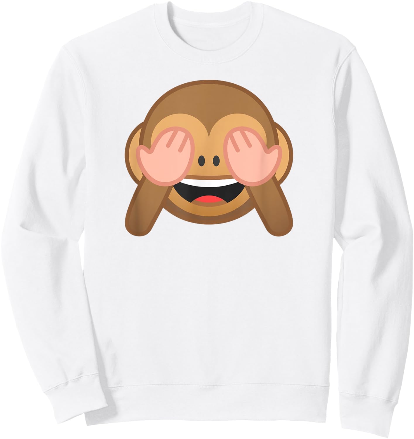 See No Evil Monkey See No Evil Sweatshirt - Sweatshirt | White