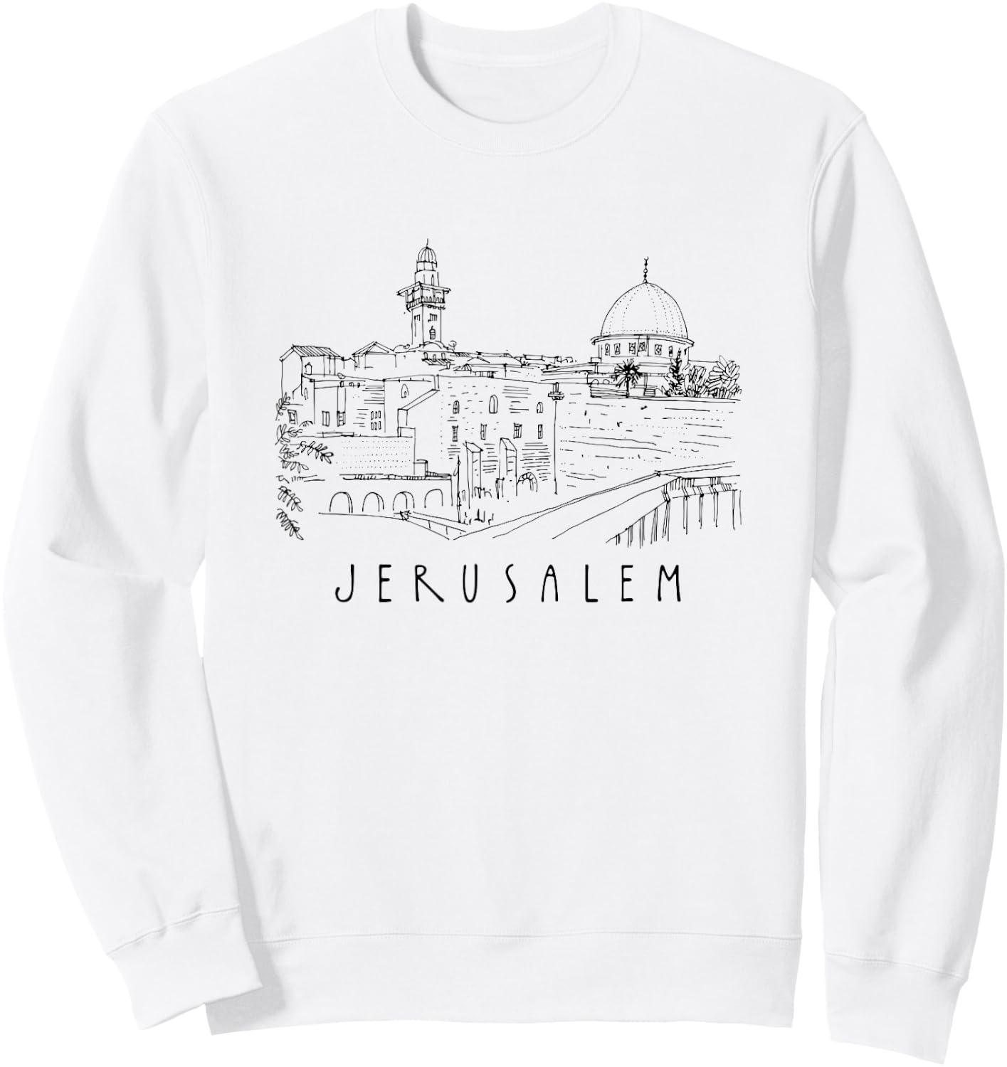 Jerusalem Skyline Jerusalem Traveling Lover Jerusalem Sweatshirt - Sweatshirt | White