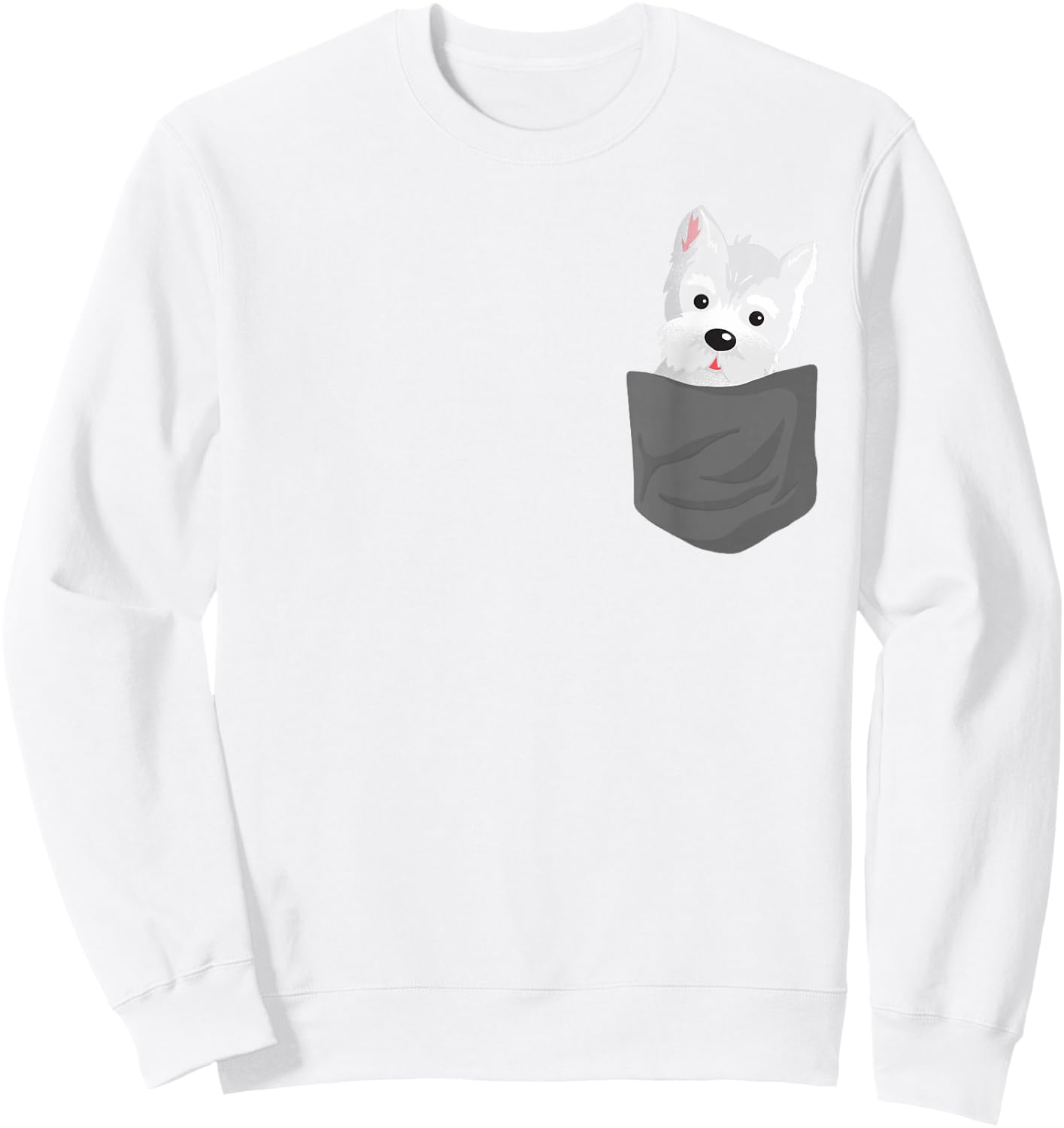 Dog in A Pocket Cute Westie Terrier Lover Puppy Sweatshirt - Sweatshirt | White