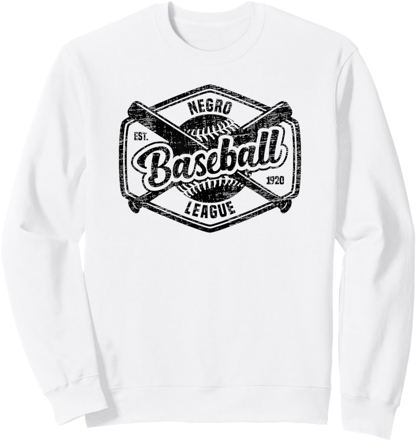 Vintage Negro League Baseball Apparel Black History Month Sweatshirt - Sweatshirt | White
