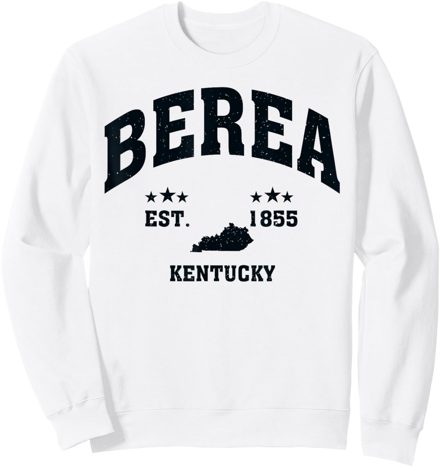 Vintage Berea Kentucky KY Throwback Athletic Sport Sweatshirt - Sweatshirt | White