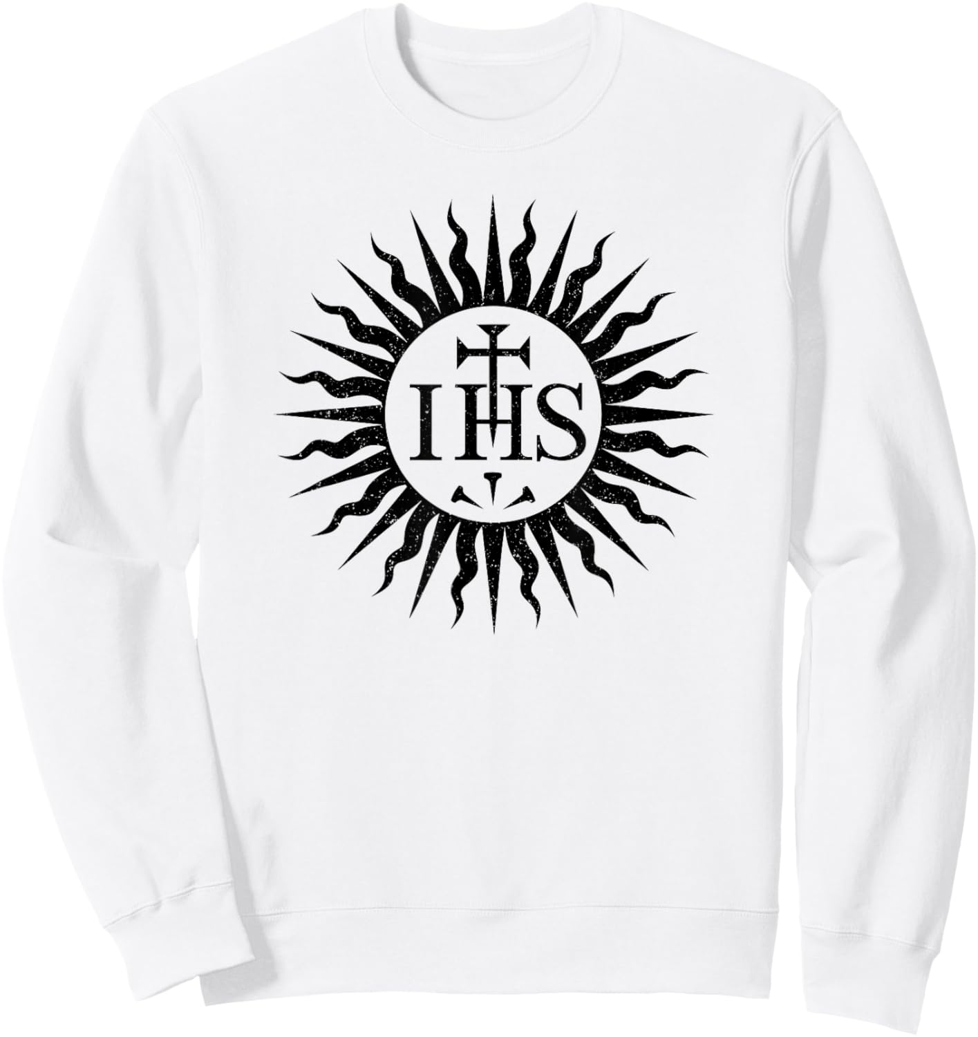 Ihs Symbol Christogram Monogram of Jesus Christ Sweatshirt - Sweatshirt | White
