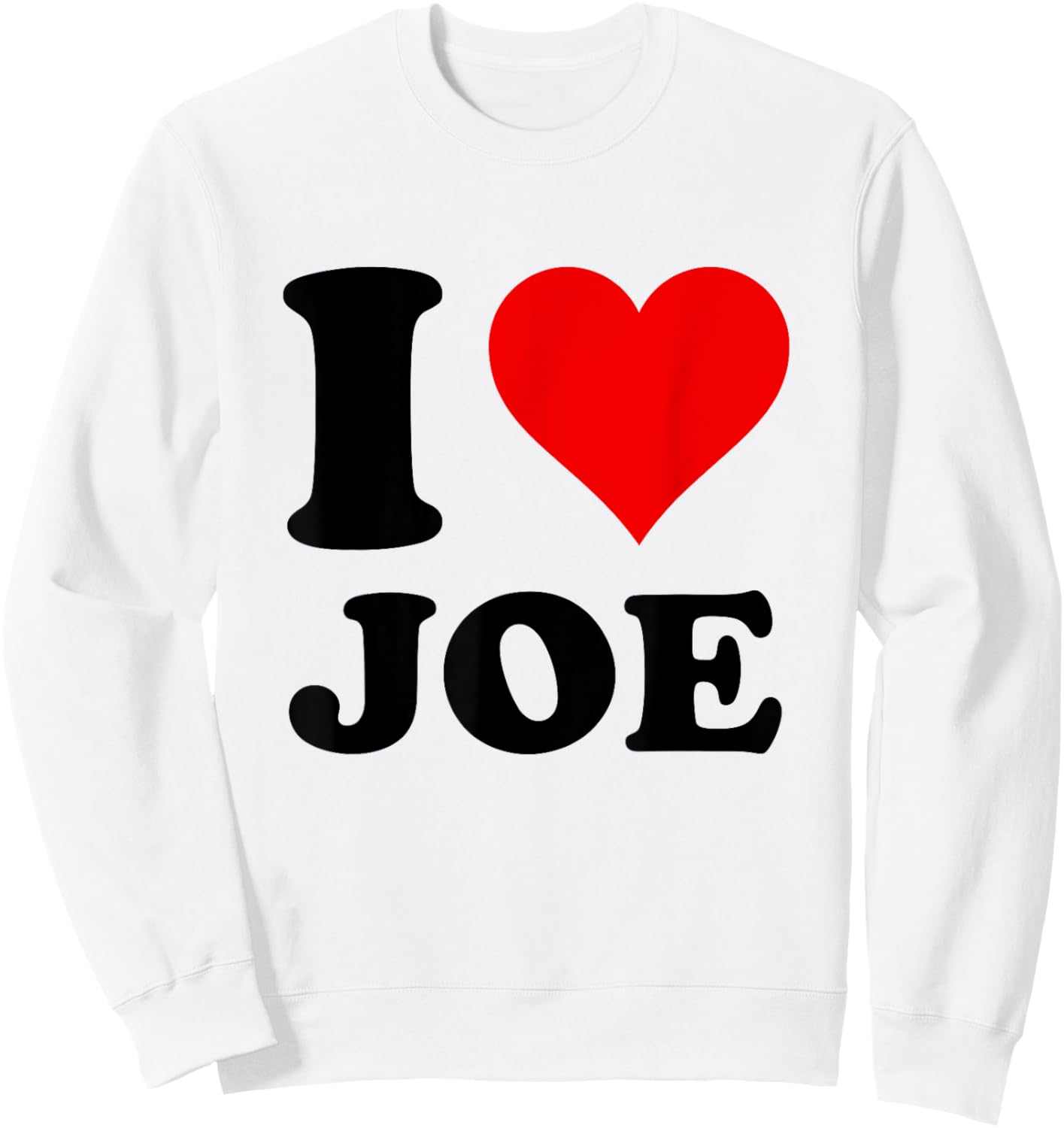 Red Heart I Love Joe Sweatshirt - Sweatshirt | White